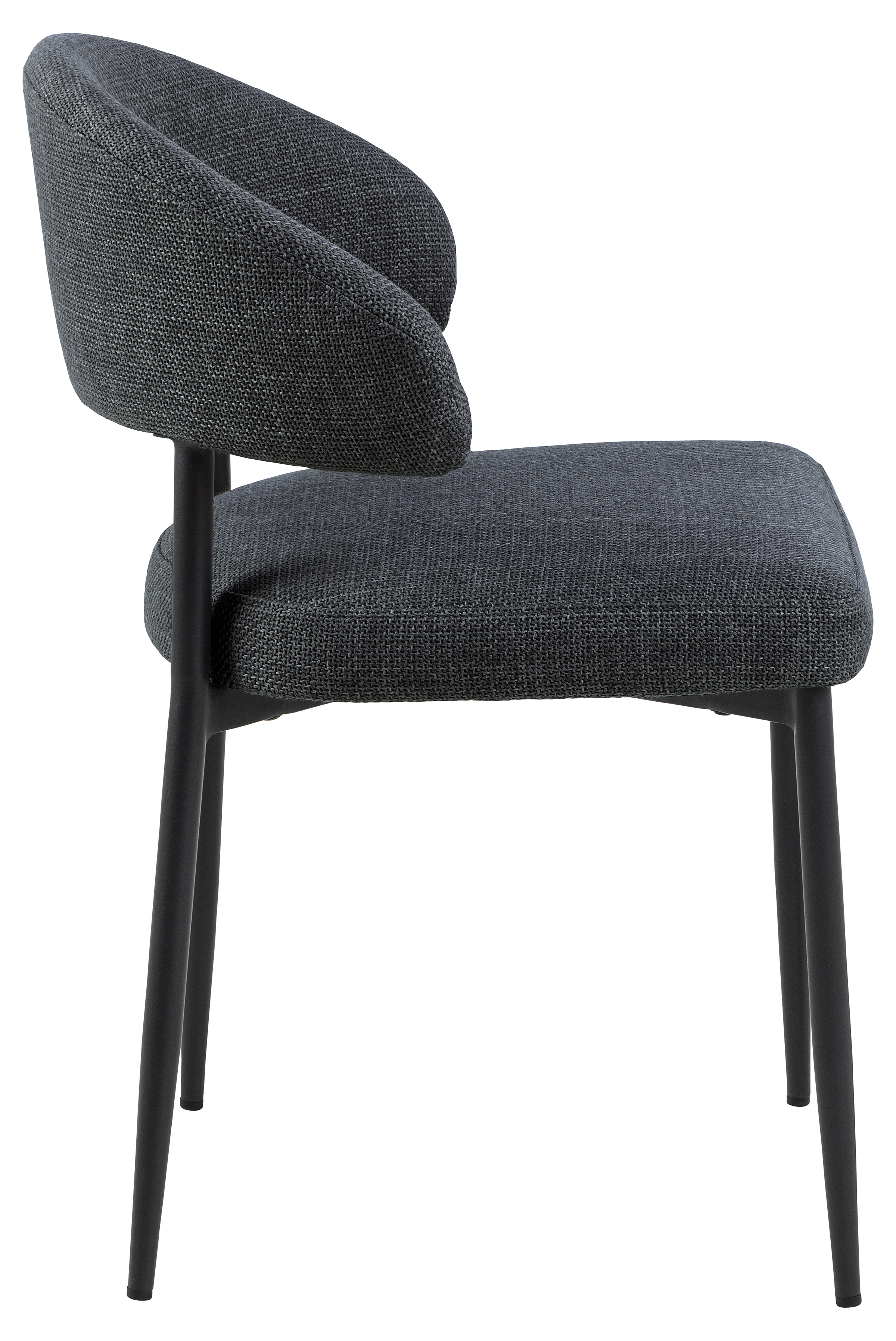 2x Asbo Upholstered Chair Dark Grey