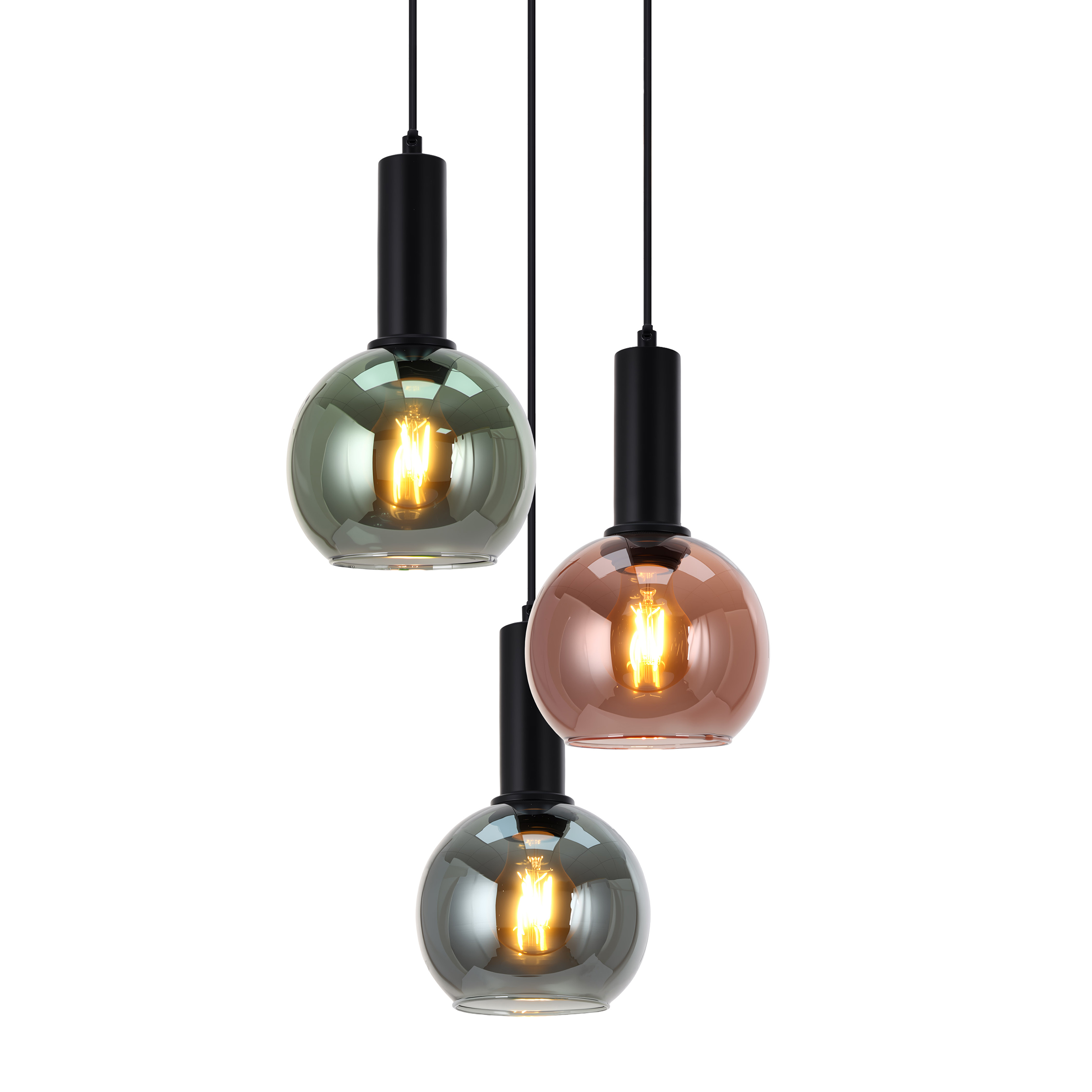 Almota Pendant Light 3-Light Stained Glass Multicolored
