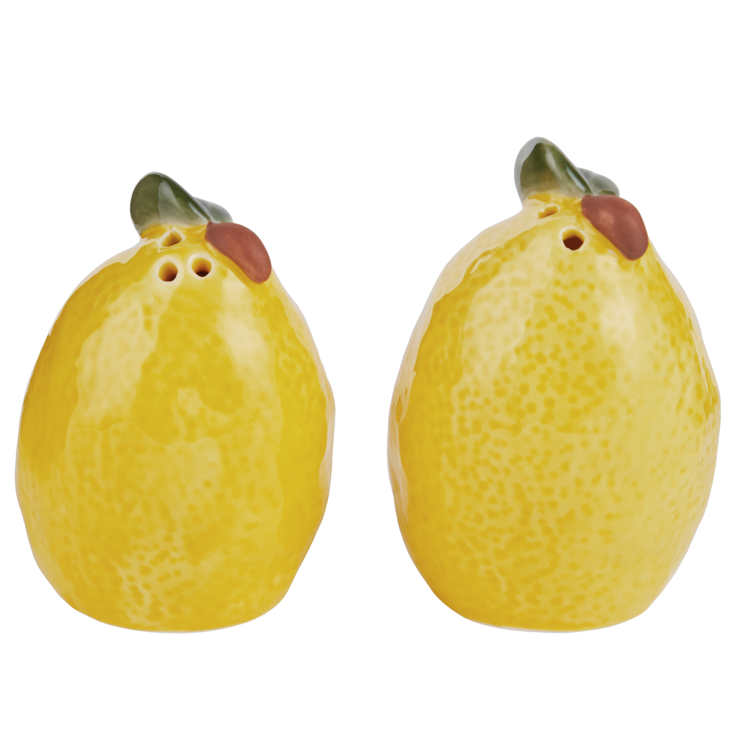 2x Salz & Pfefferstreuer Steinzeug Gelb