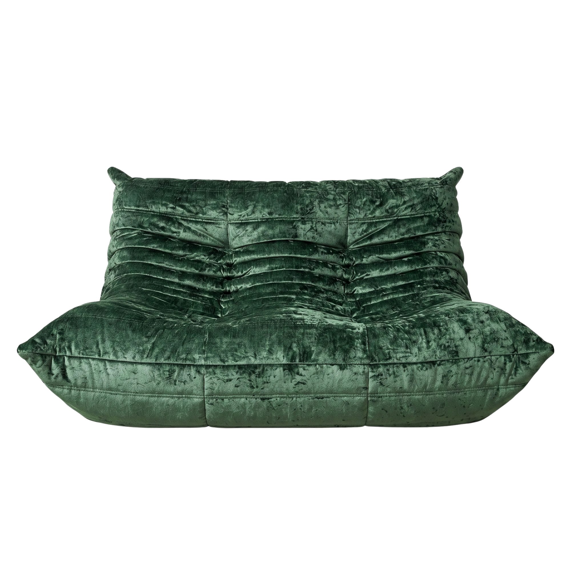 Set Lounge Togo 5 pz. Velluto Lavato Verde Foresta