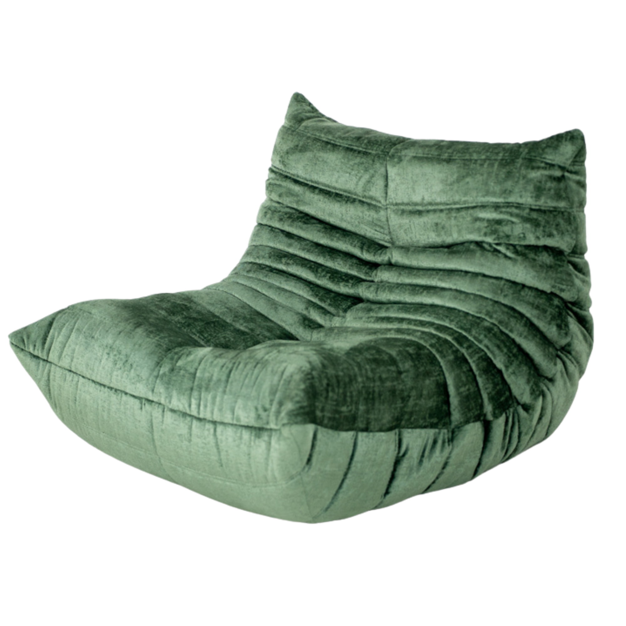 Togo Lounge Set 5-tlg. Washed Samt Forest Grün