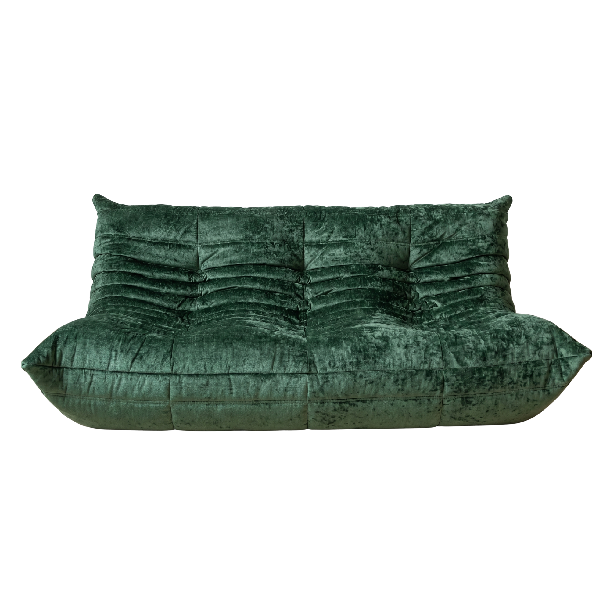 Togo Lounge Set 5-pcs. Washed Velvet Forest Green