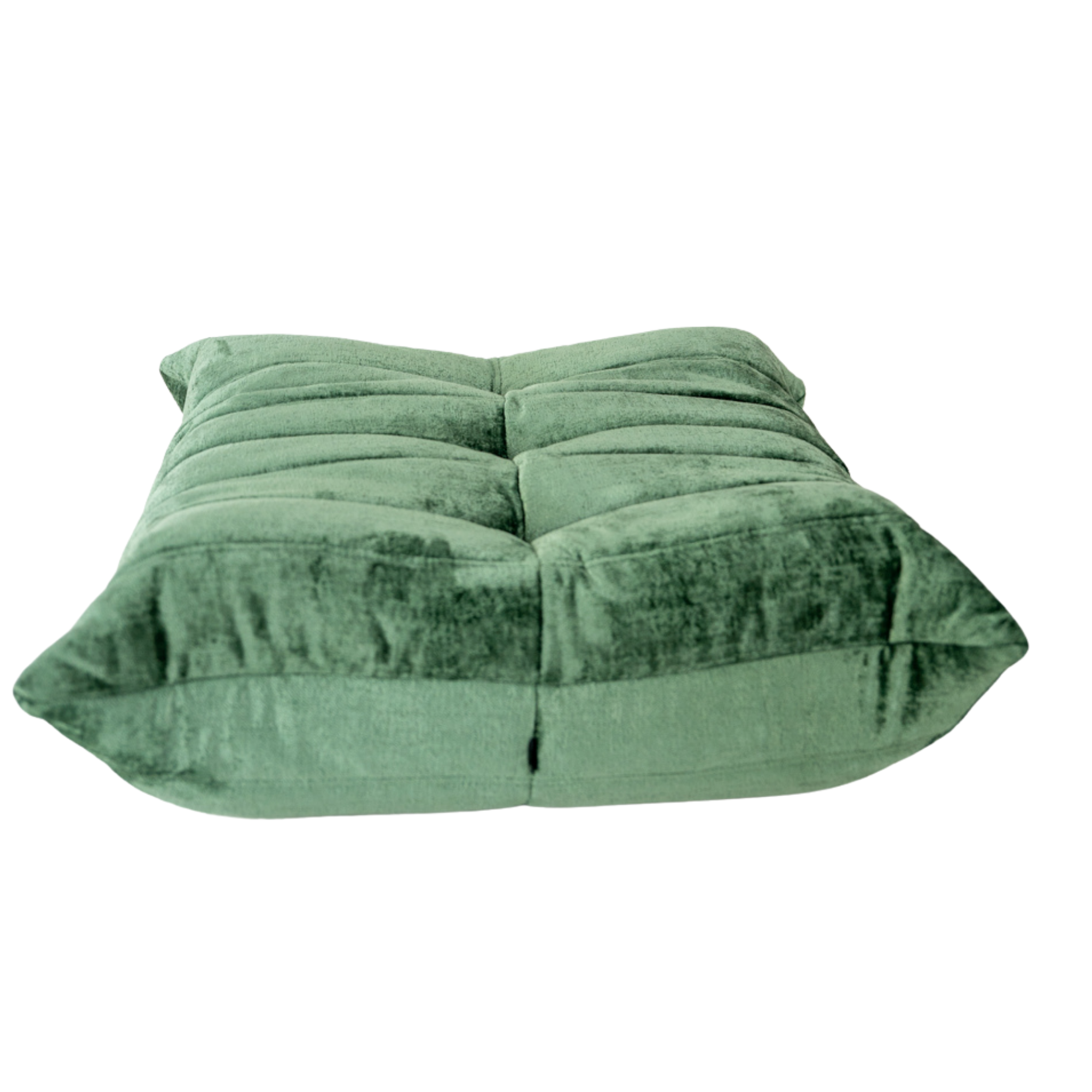 Togo Ottoman Washed Velvet Forest Green