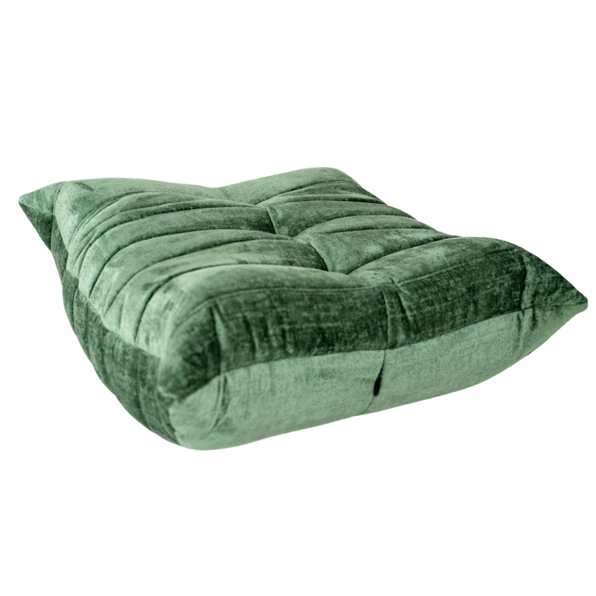 Togo Ottoman Washed Velvet Forest Green