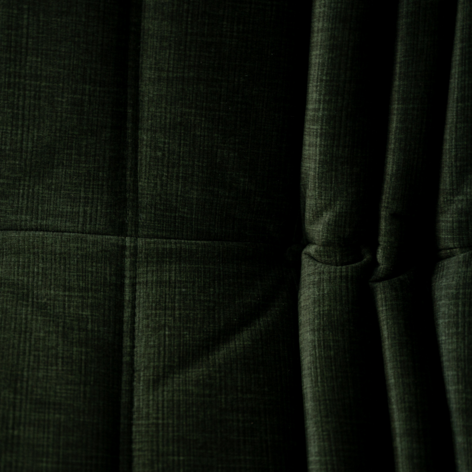 Togo Armchair Wave Rib Velvet Moss Green