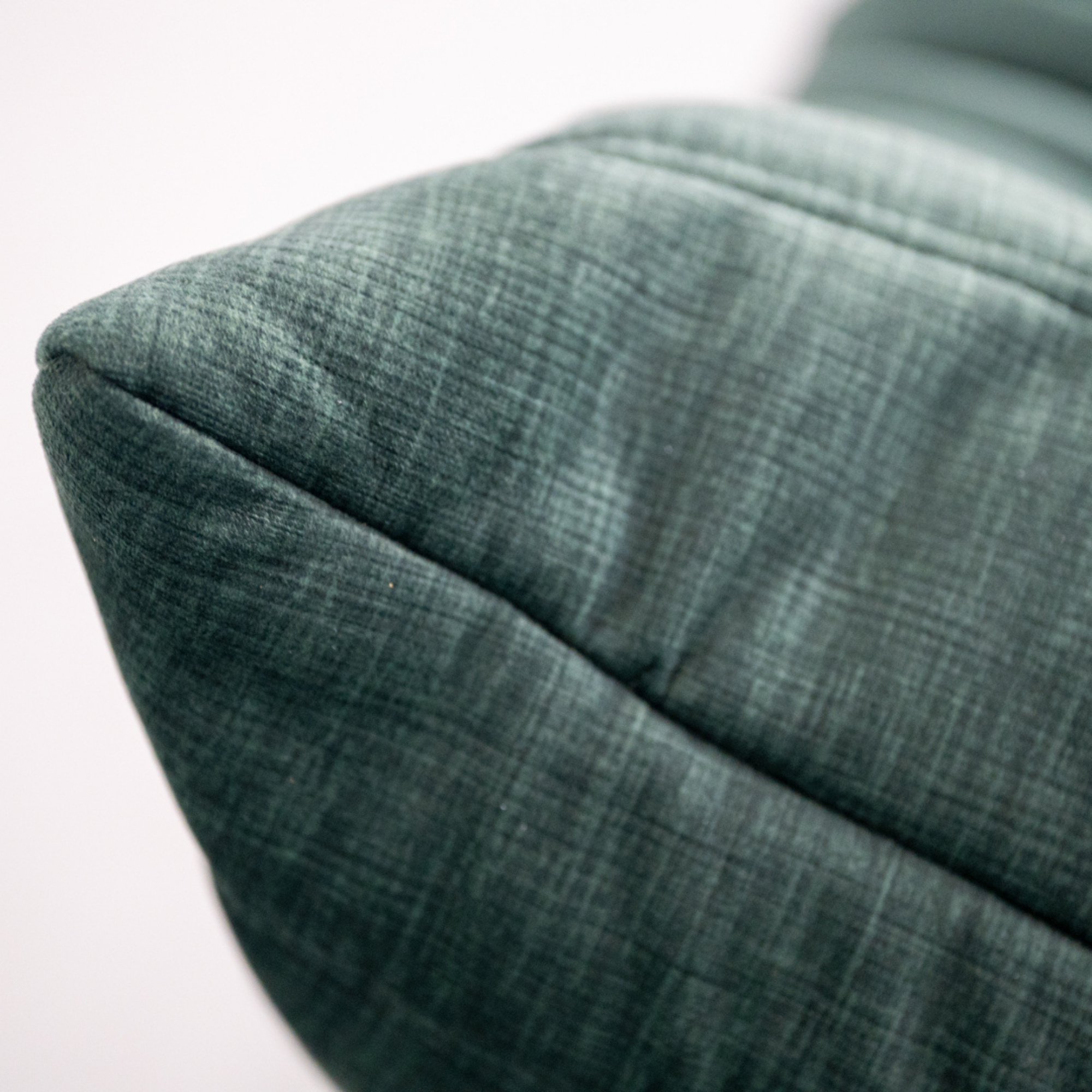 Togo Armchair and Ottoman Set Rib Velvet Spruce Green