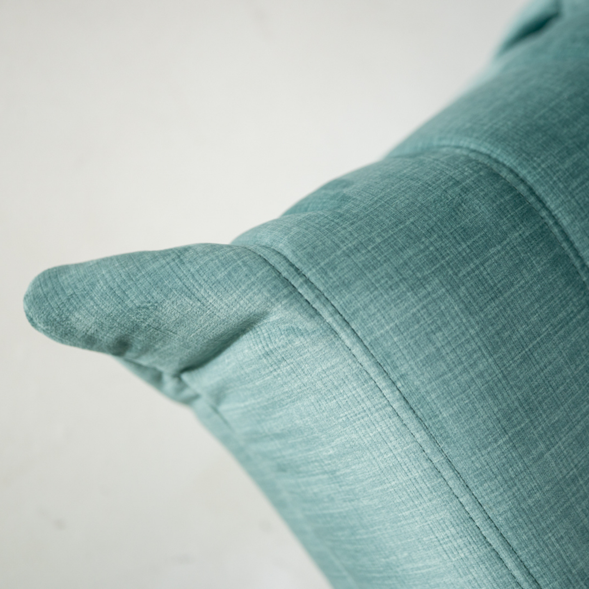 Togo Armchair and Ottoman Set Rib Velvet Aqua