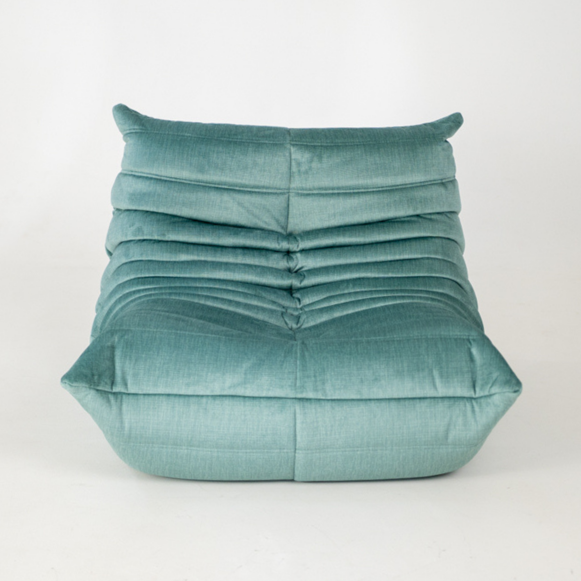 Togo Armchair Wave Rib Velvet Aqua