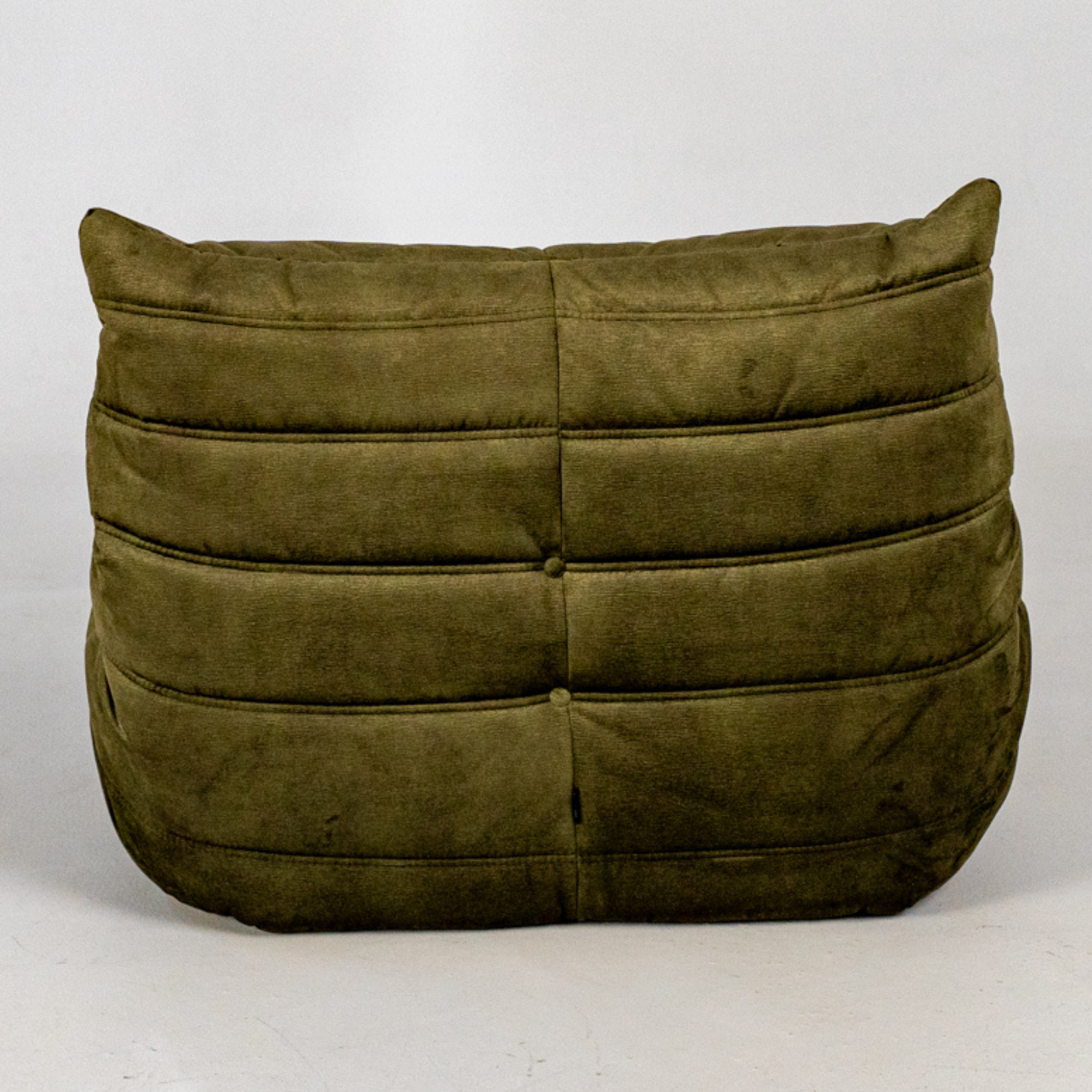 Togo Armchair Wave Velvet Olive Green
