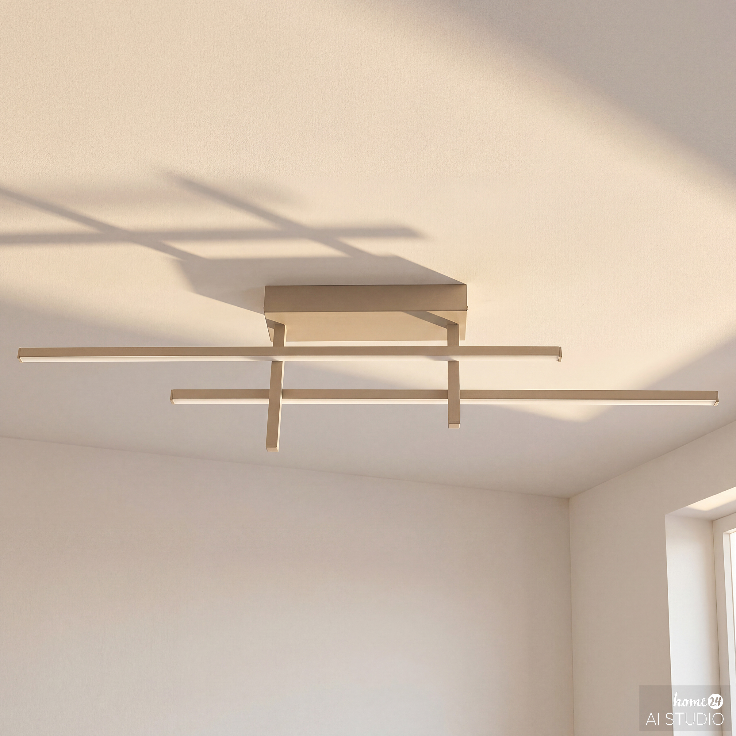 Trepiliano LED ceiling light 1-light aluminum sand