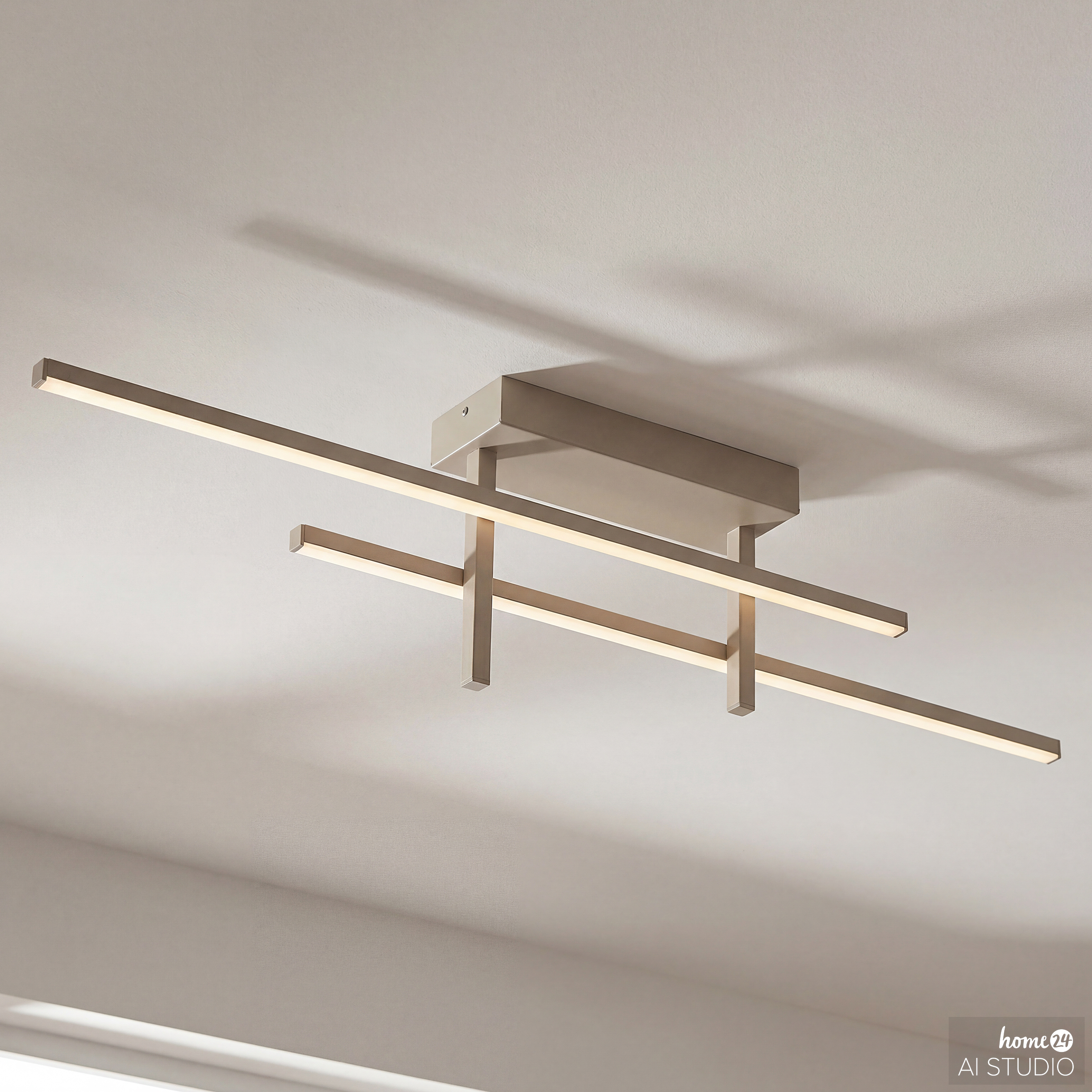 Trepiliano LED ceiling light 1-light aluminum sand