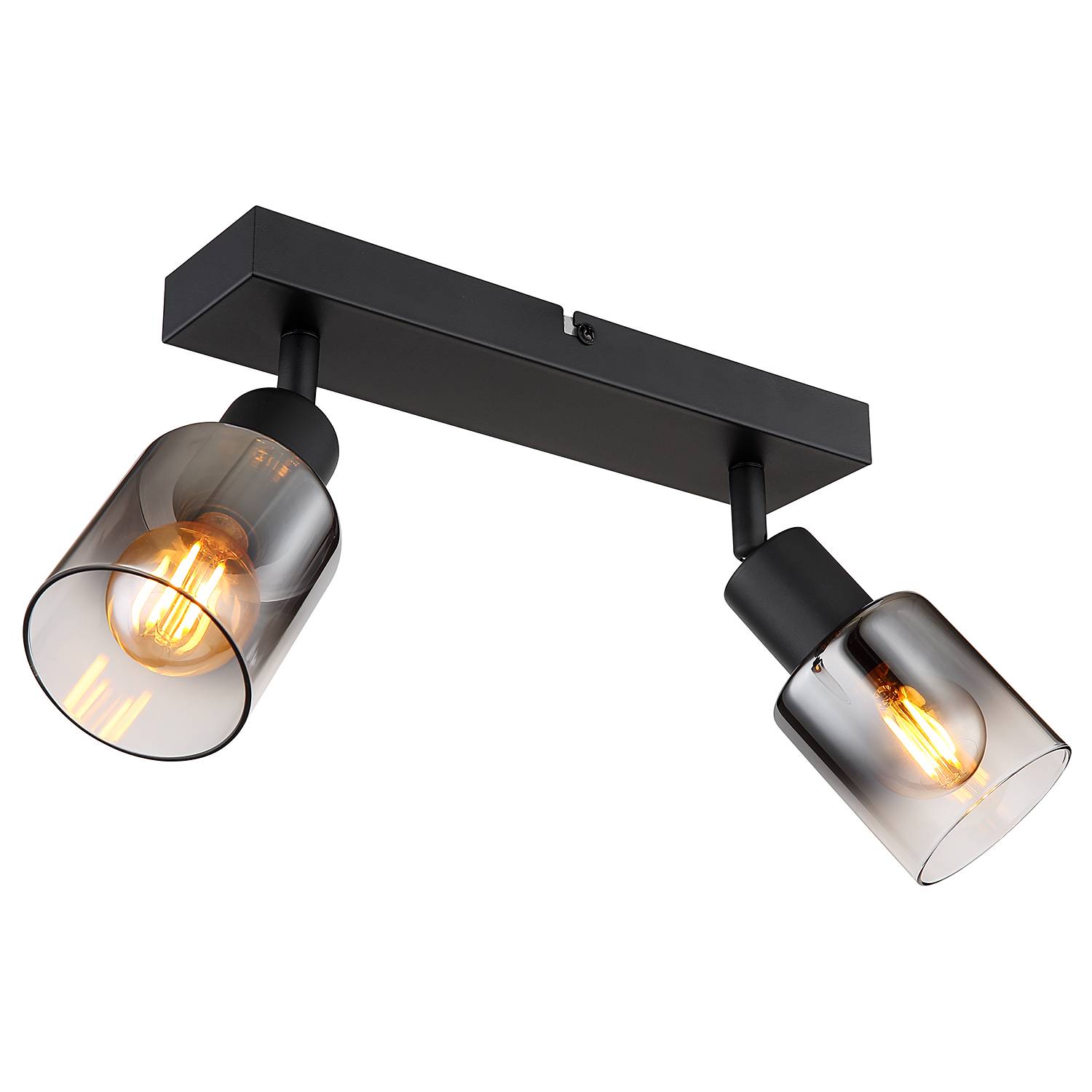 Hubertus Ceiling Light 2-Light Colored Glass Iron