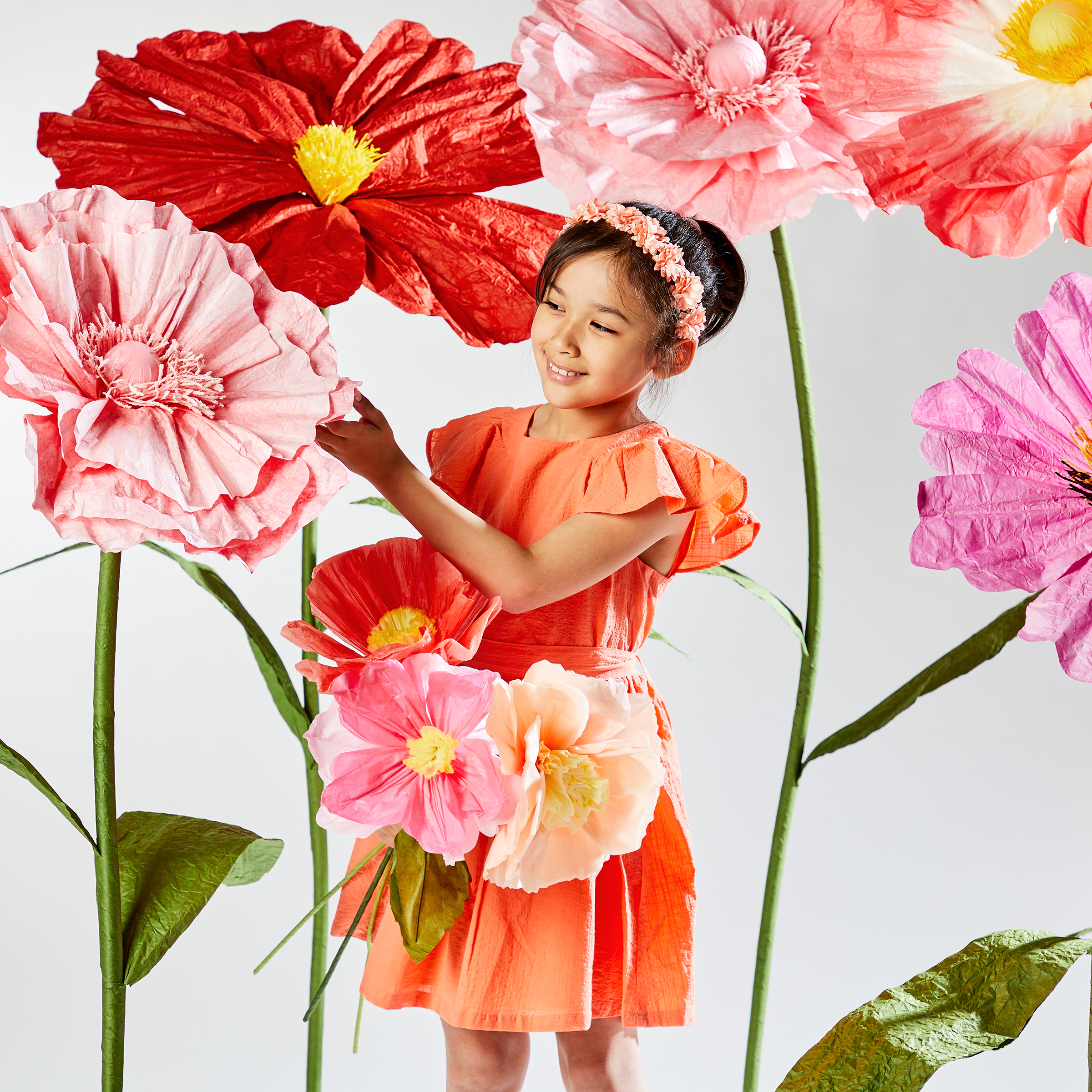 BLOOM Decorative Flower Paper Iron Pink