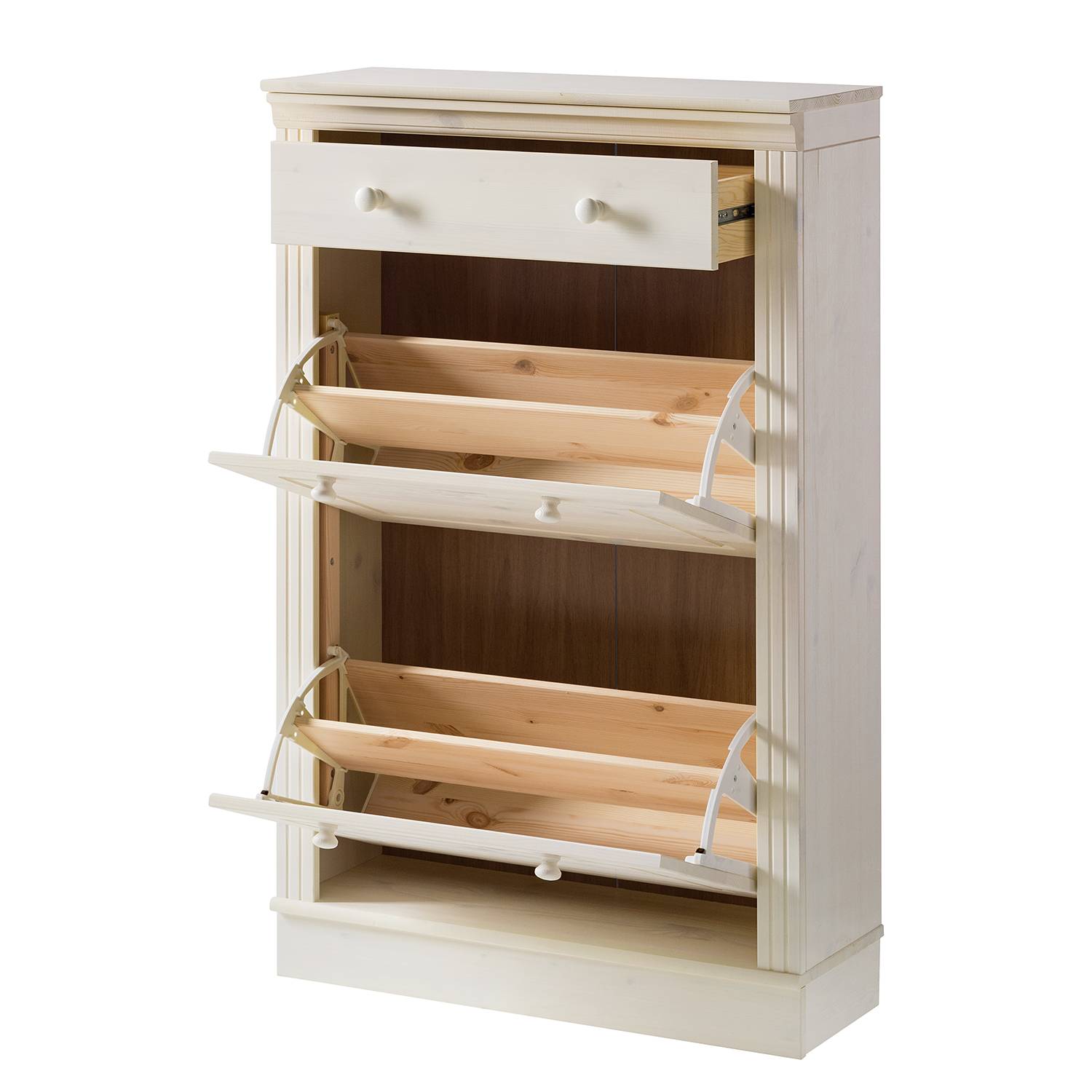 LILLEHAMMER Shoe Cabinet Solid Pine White