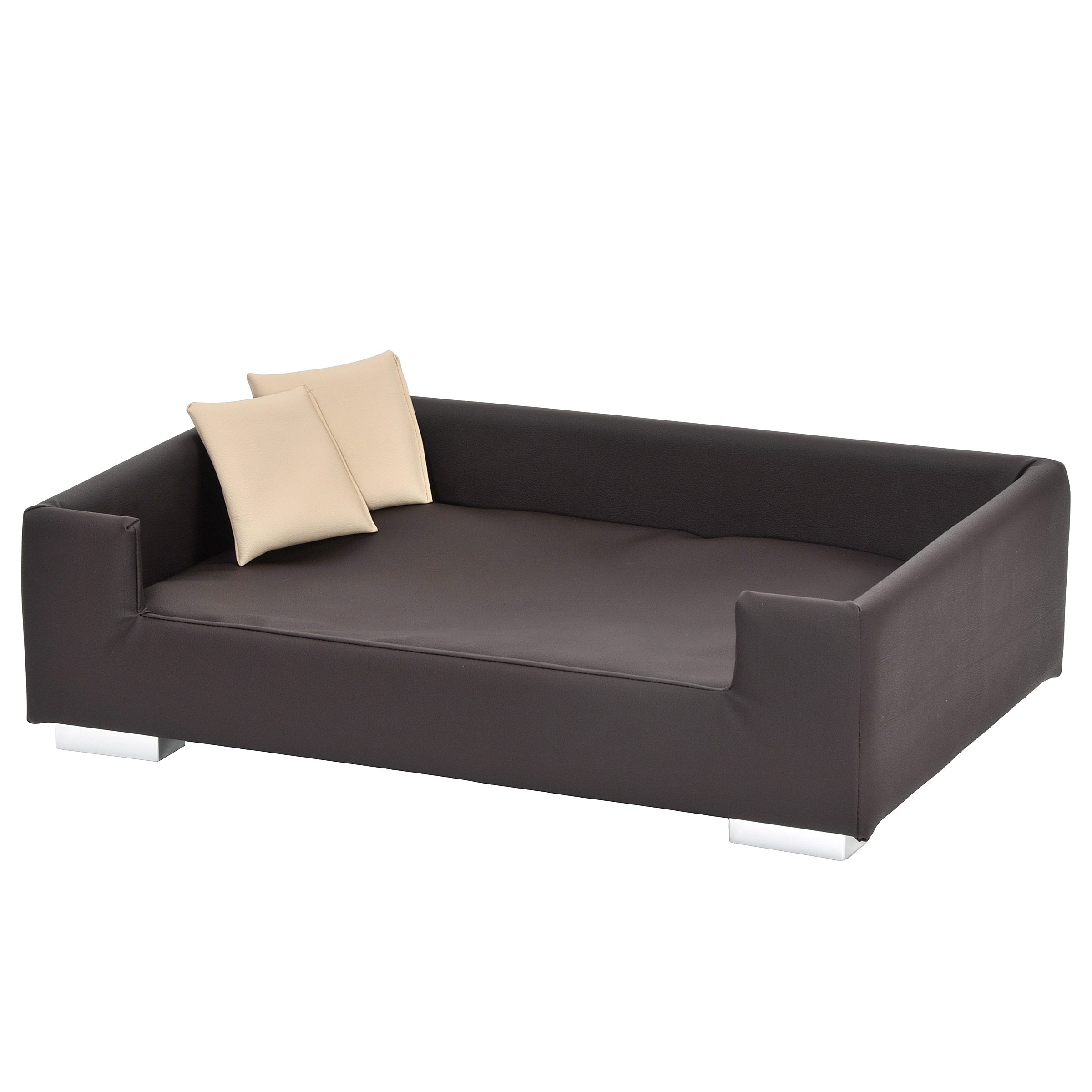 Candy Dog Sofa Faux Leather Brown