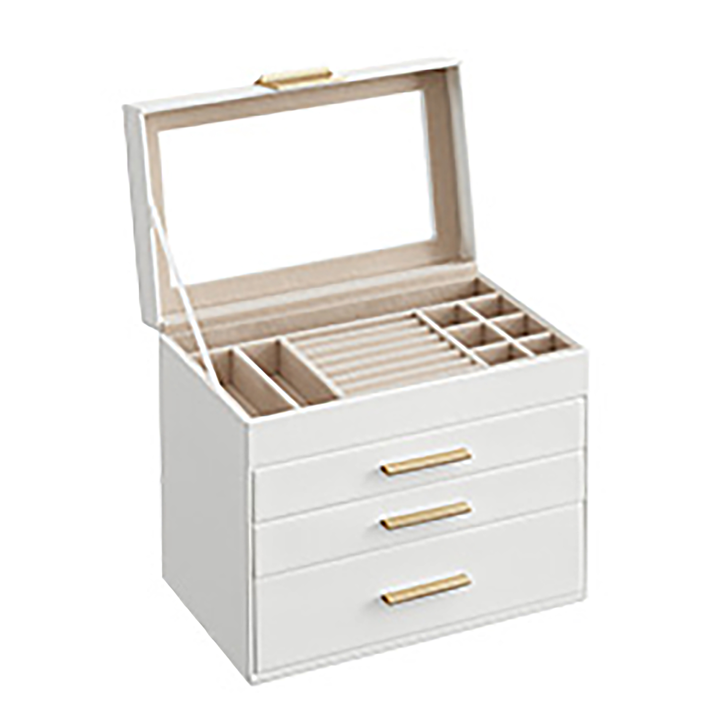 Ruika Jewelry Box Velvet White 25x21x16 cm