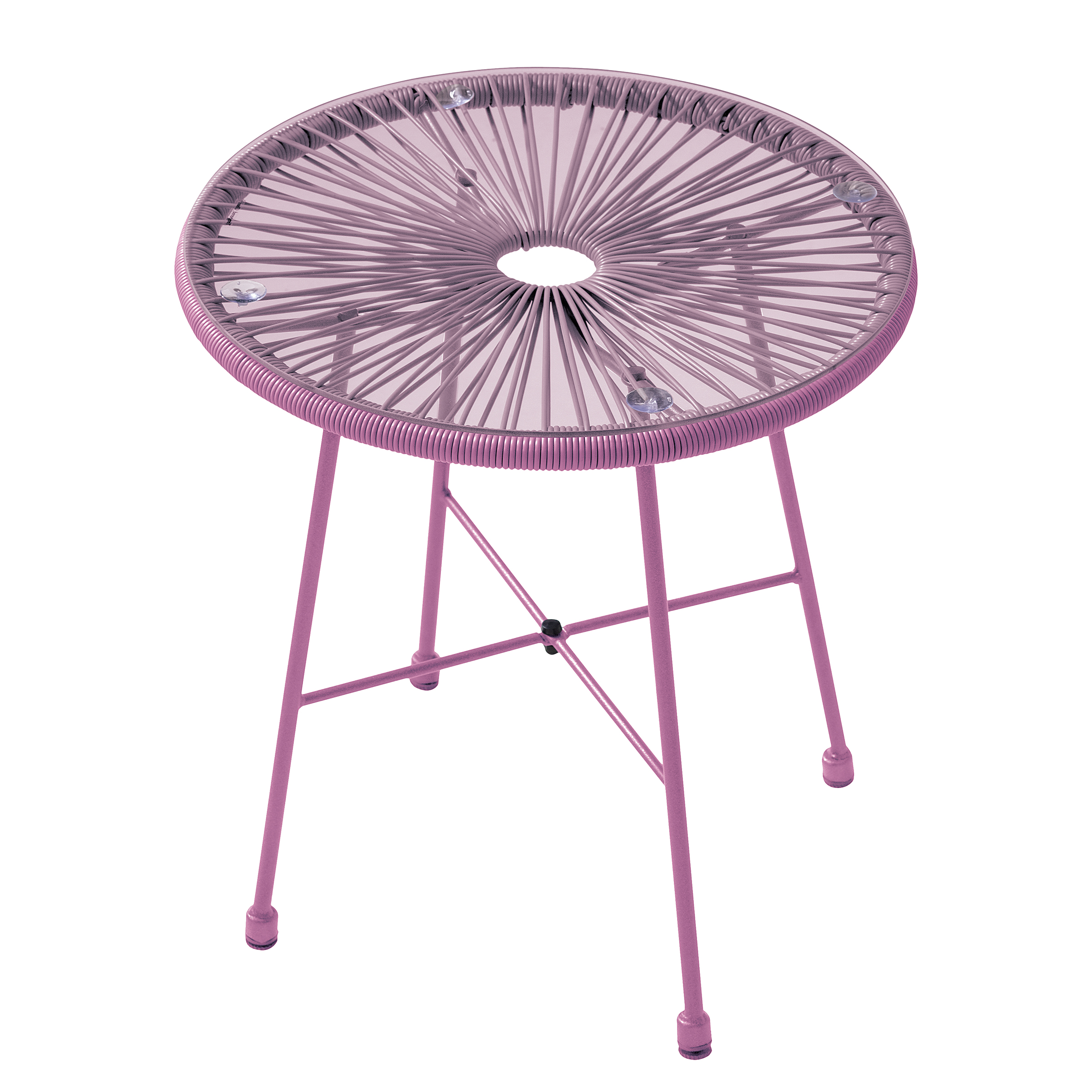 Copacabana Set of 3 Seating Group Steel Polyrattan Lavender