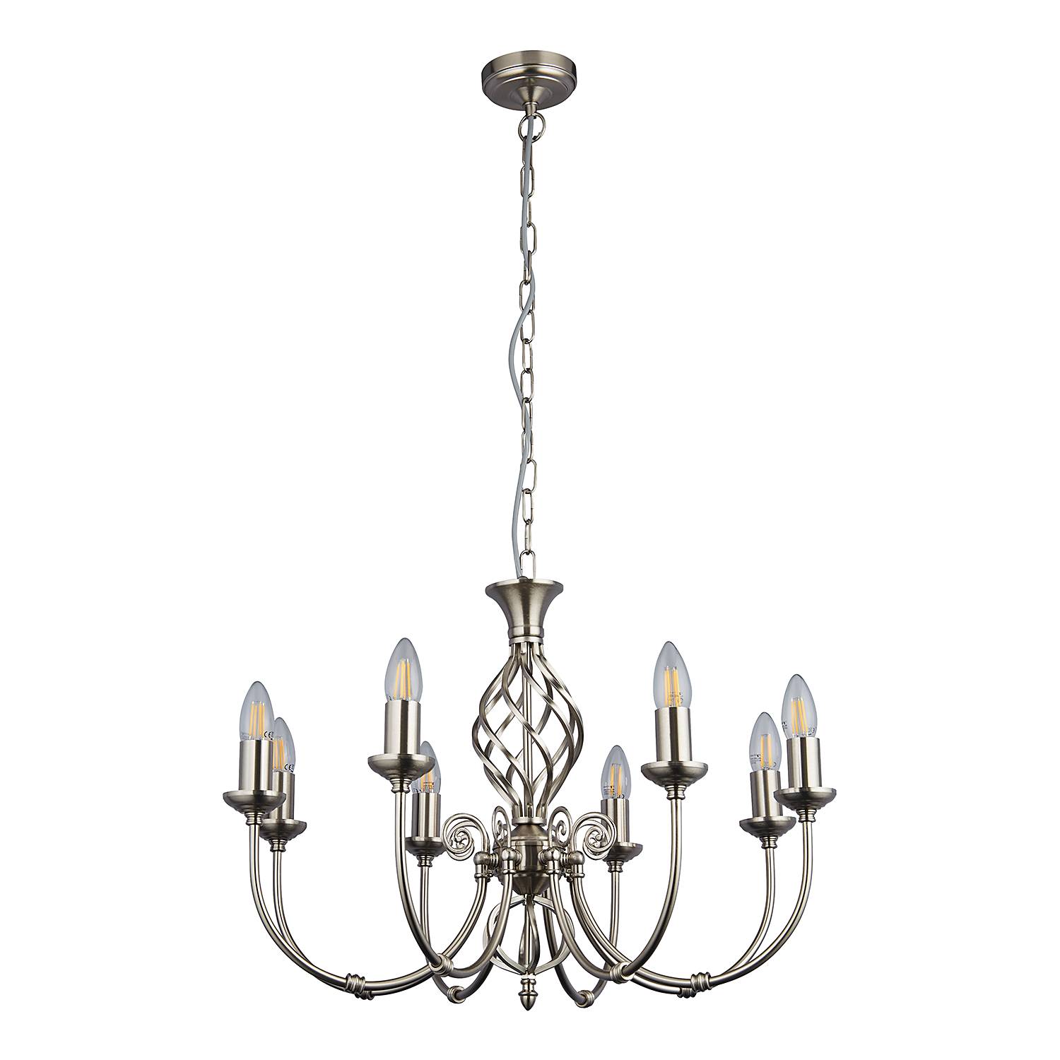 Zanzibar Chandelier 8-Light Steel Silver