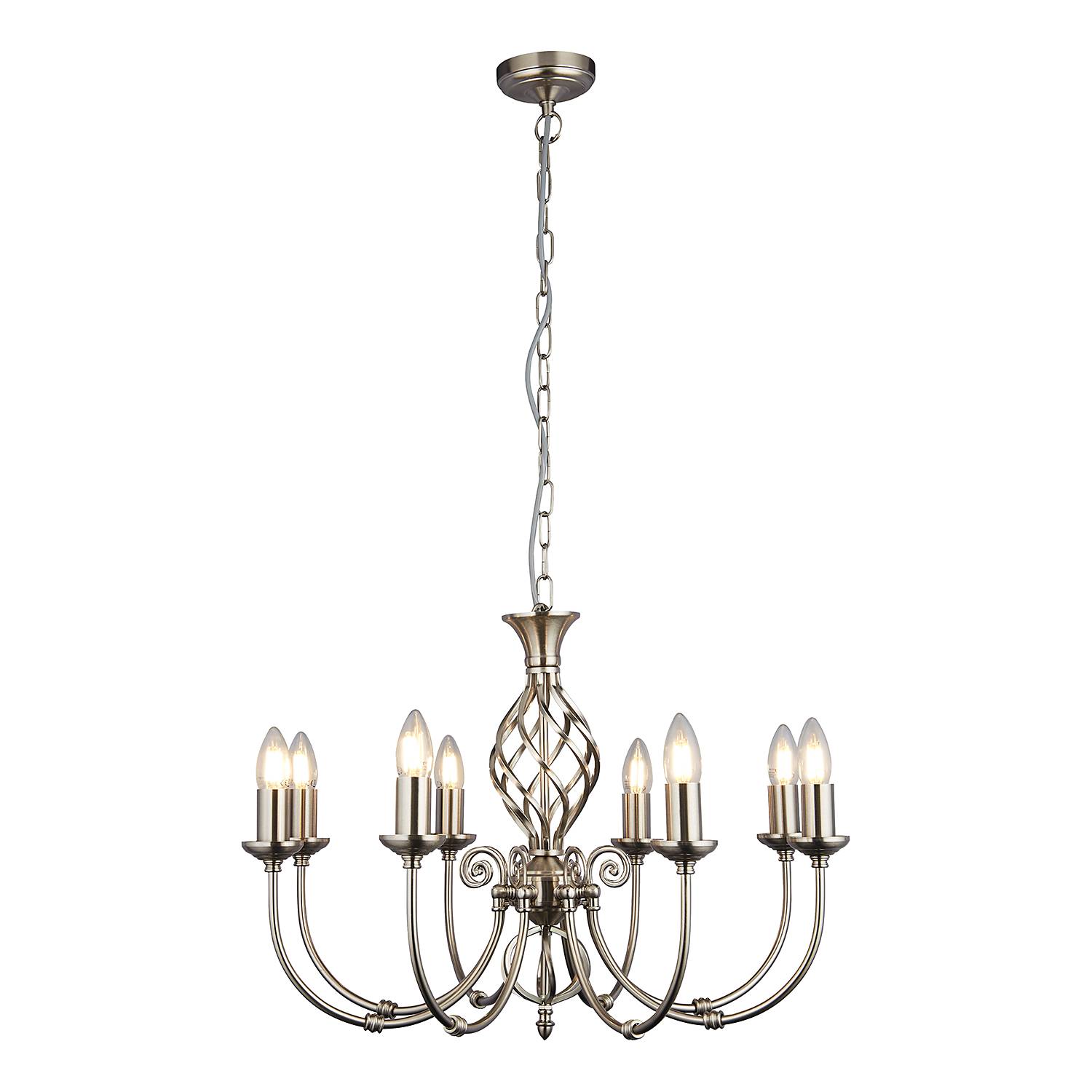 Zanzibar Chandelier 8-Light Steel Silver