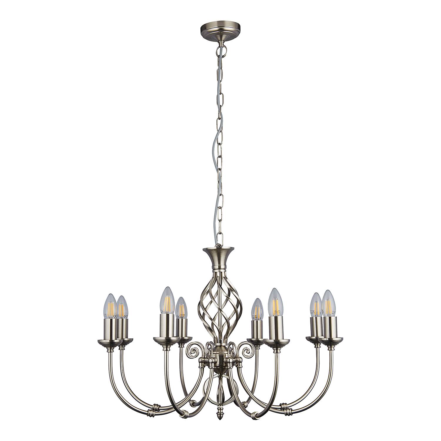 Zanzibar Chandelier 8-Light Steel Silver