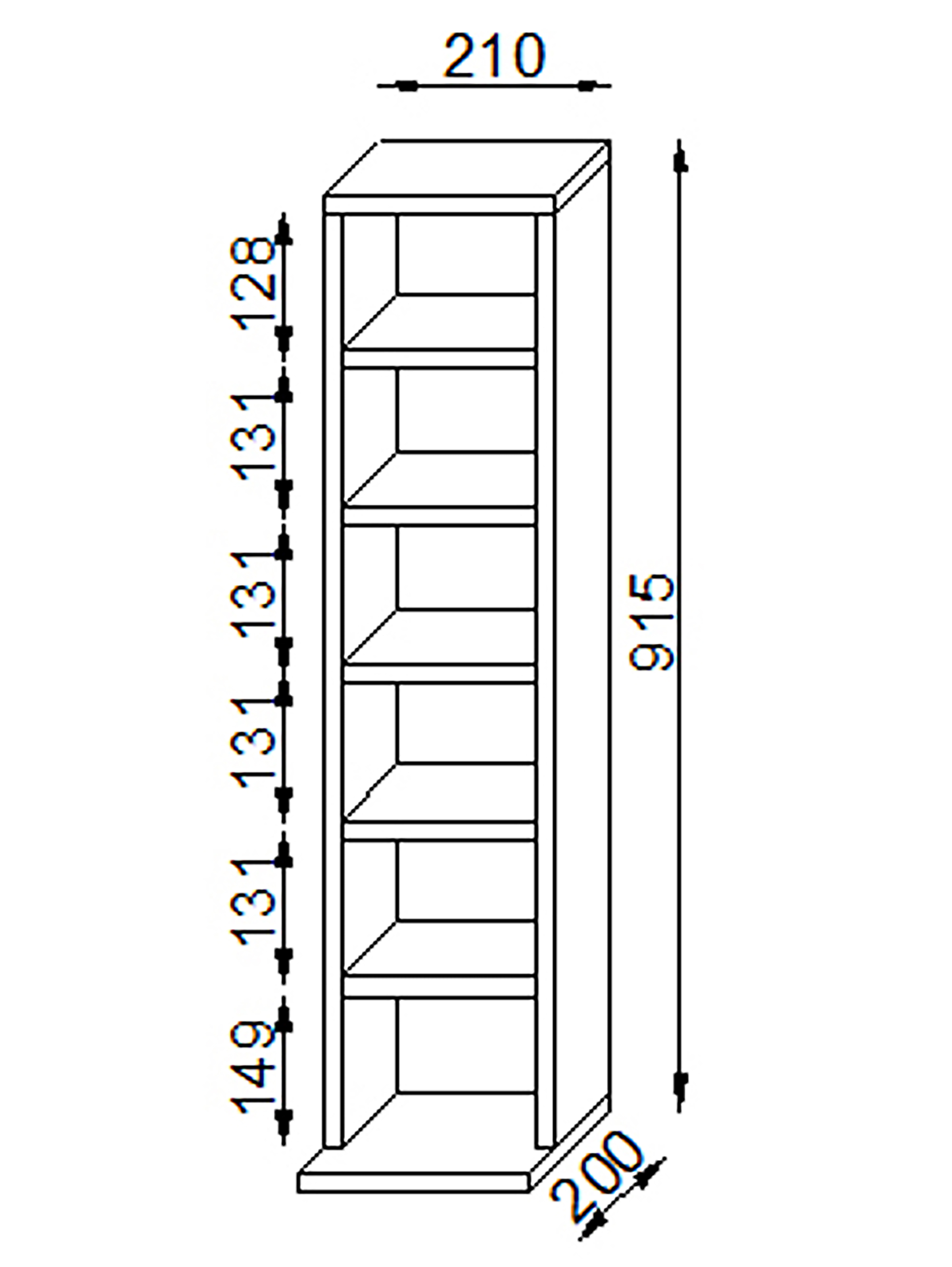 Elementa Shelf Oak Decor White