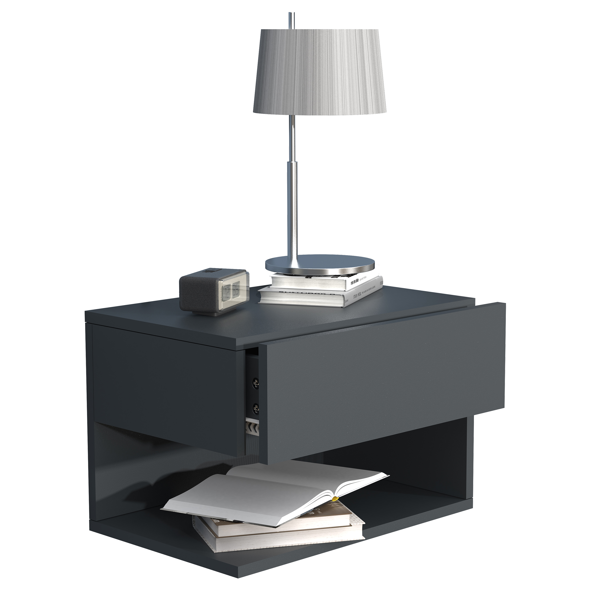 Usal XL Hanging Nightstand Black