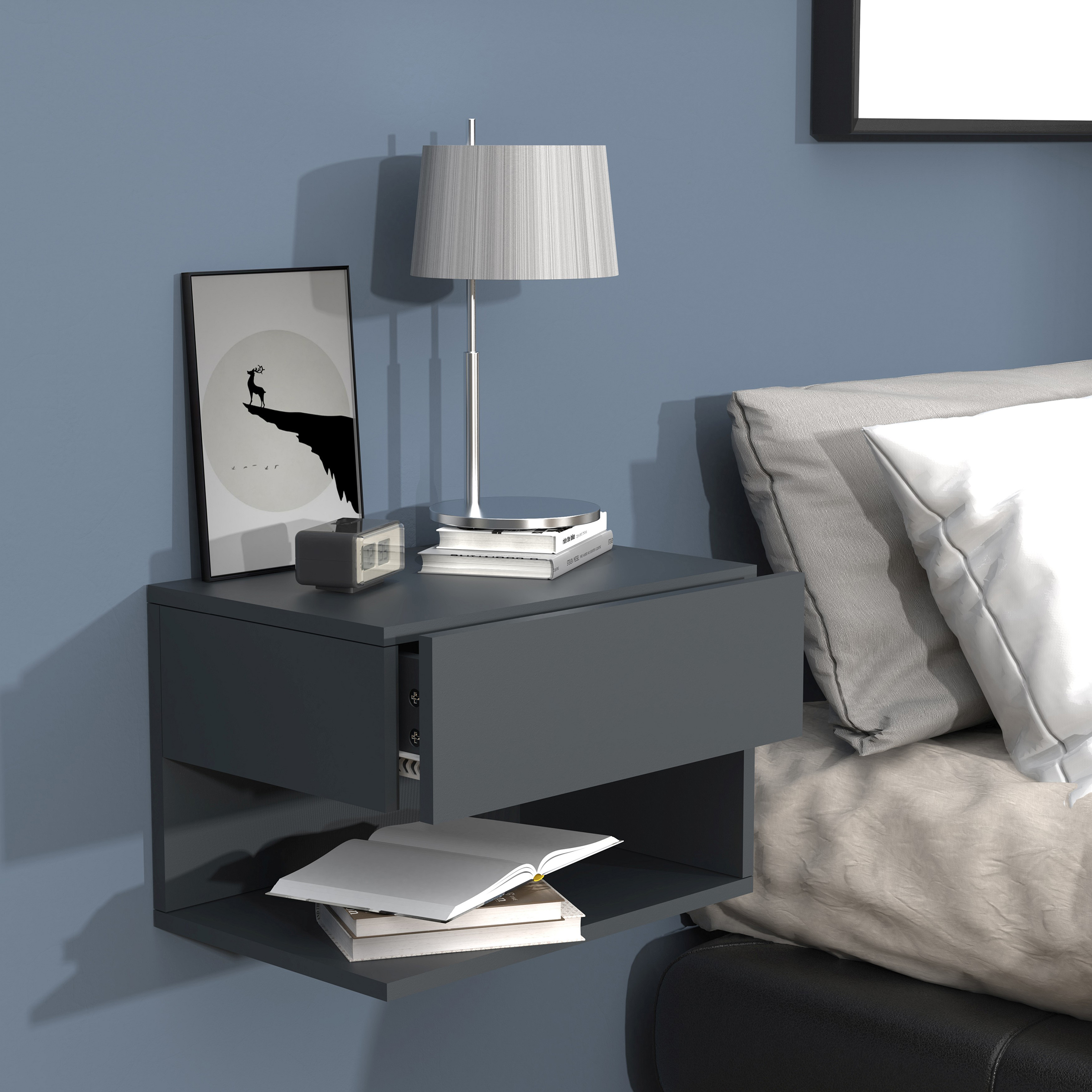 Usal XL Hanging Nightstand Black