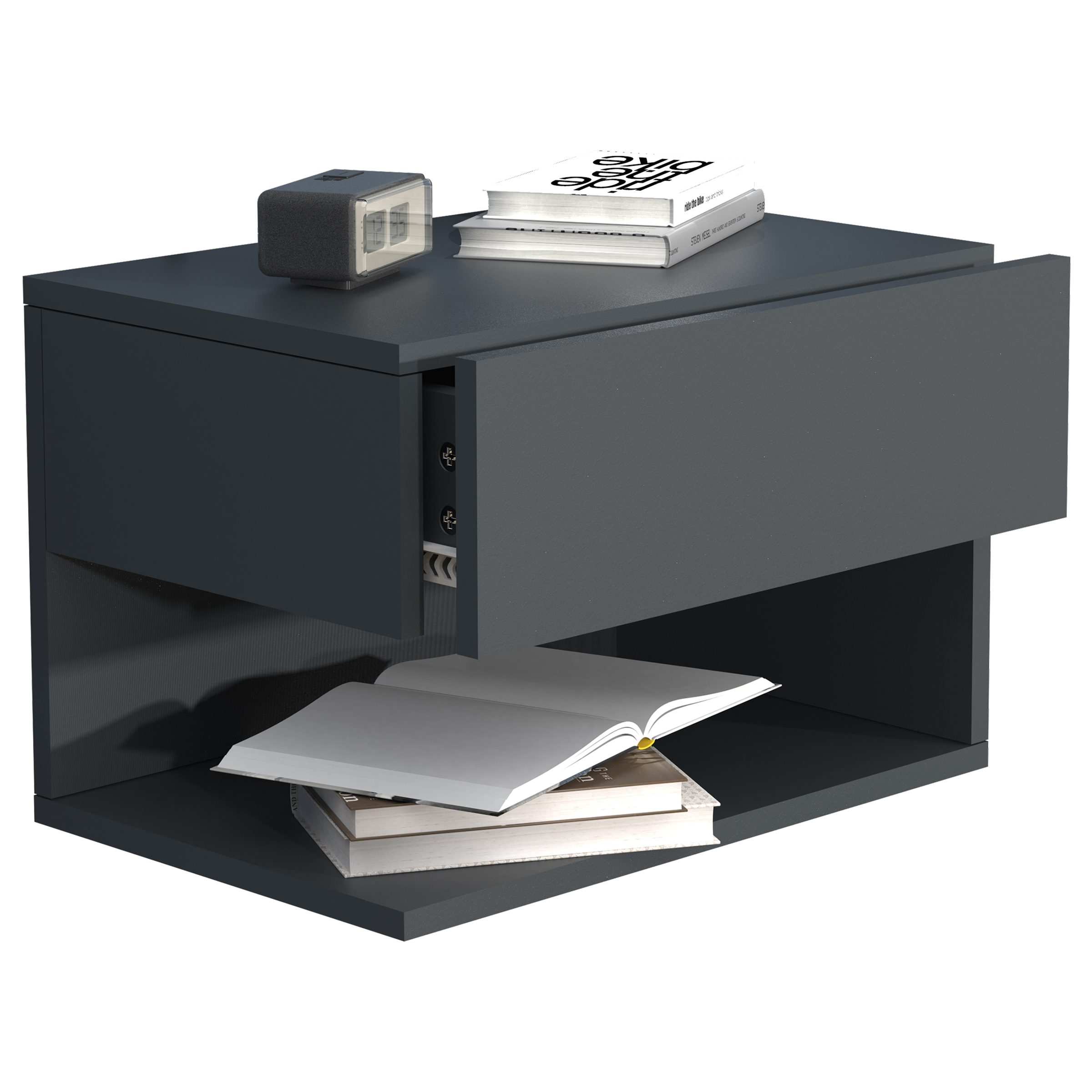 Usal XL Hanging Nightstand Black