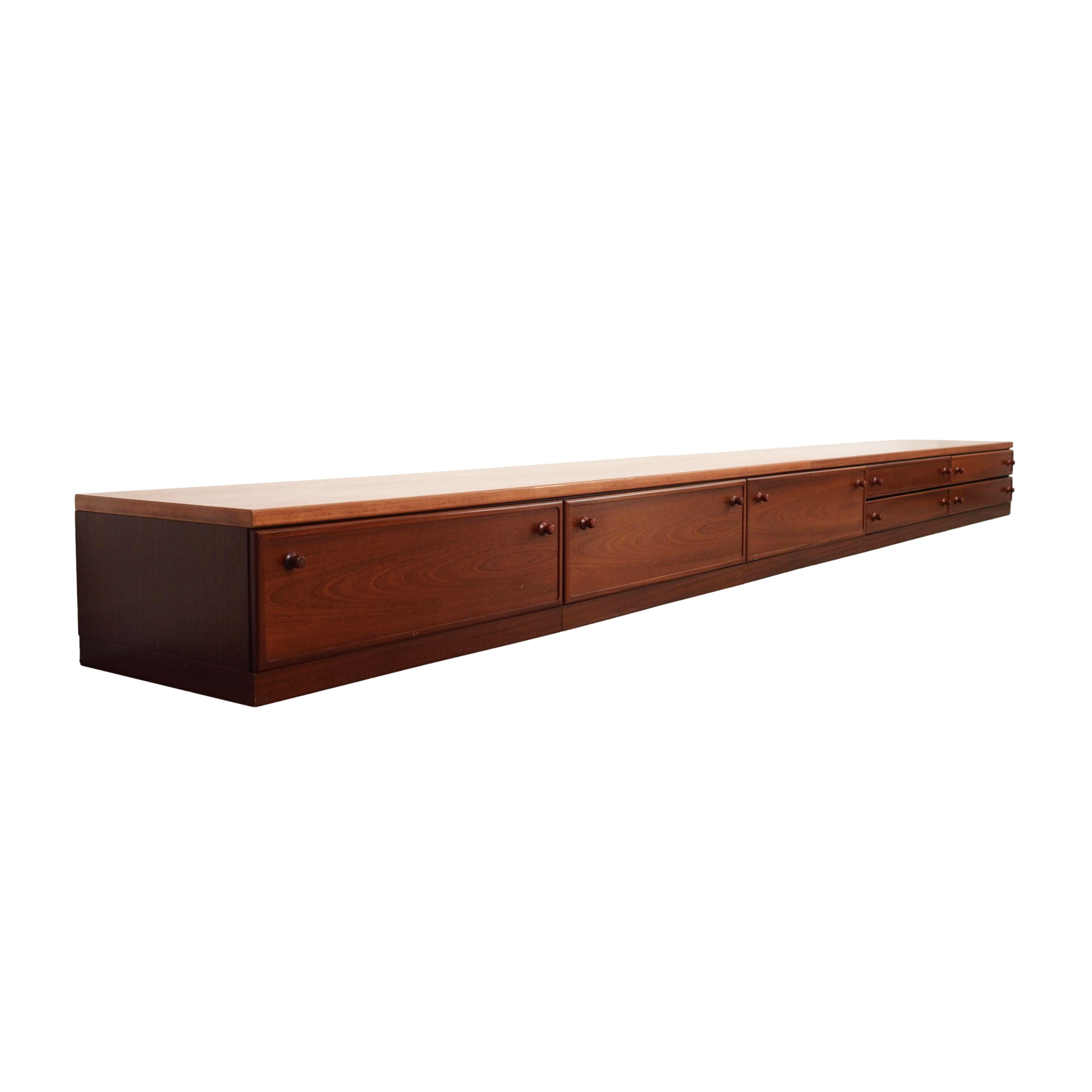 Mahogany Lowboard Brown 1970s
