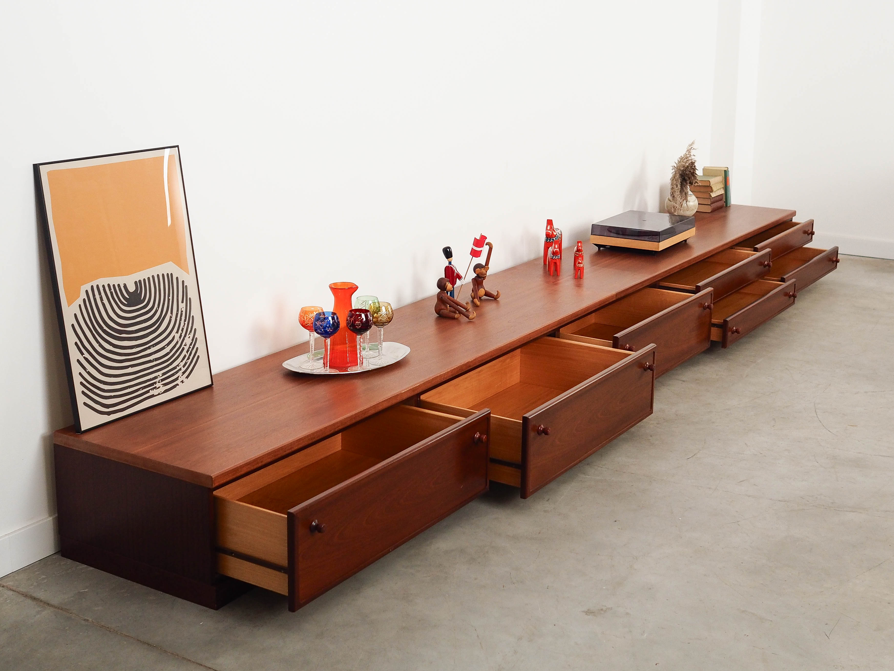 Mahogany Lowboard Brown 1970s