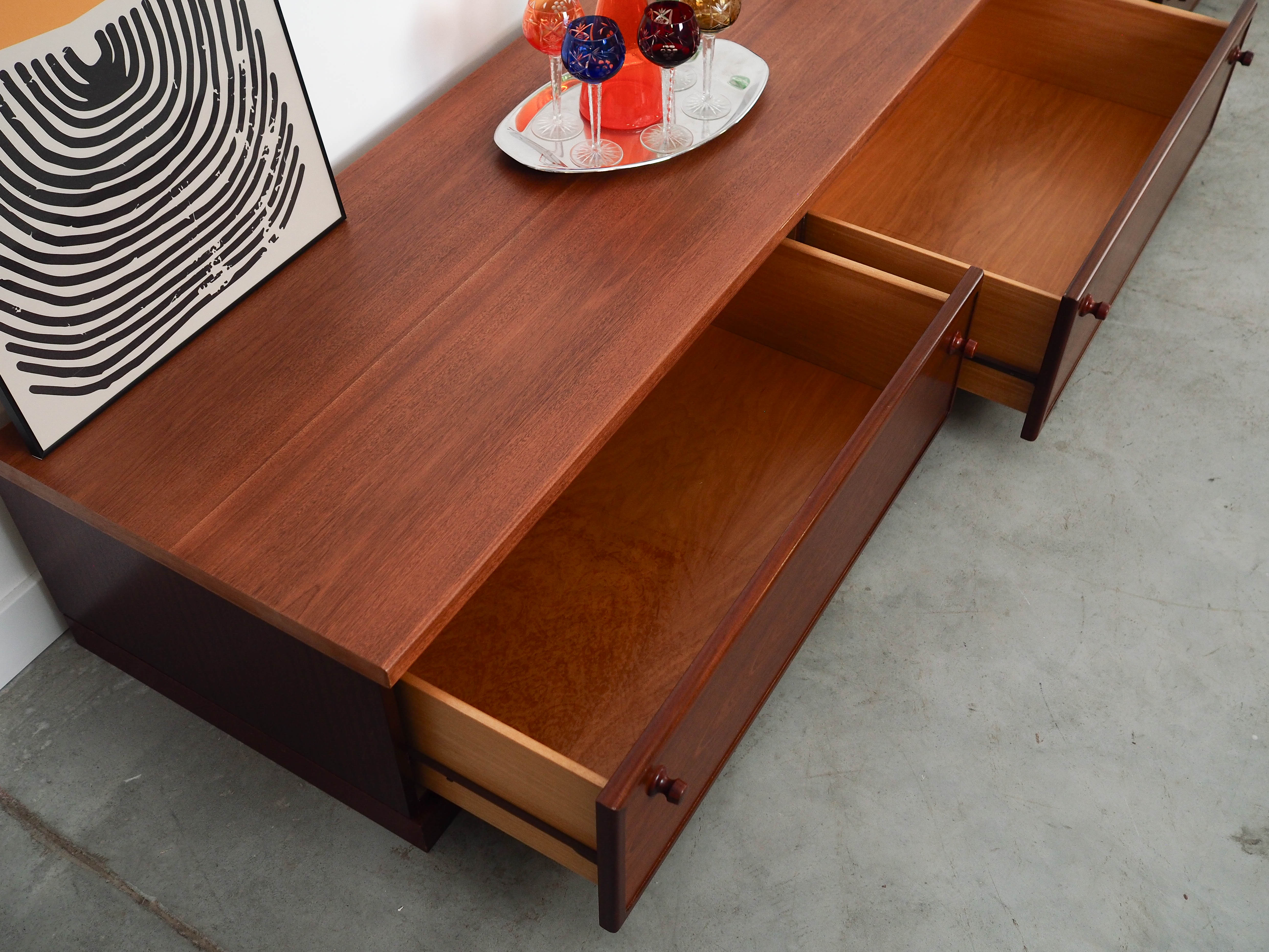 Mahogany Lowboard Brown 1970s