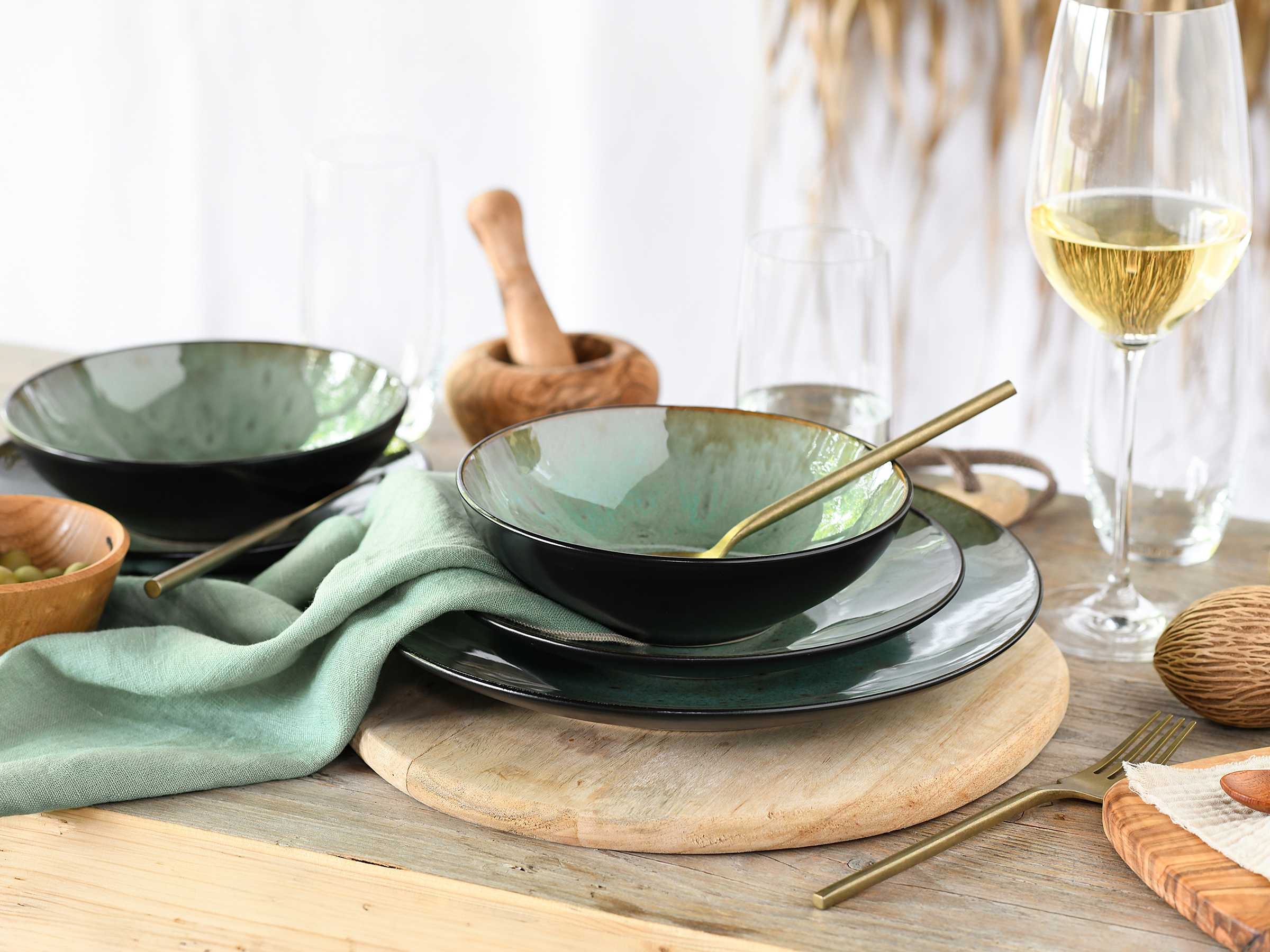 Jawa 12x Plate Set Stoneware Multicolored