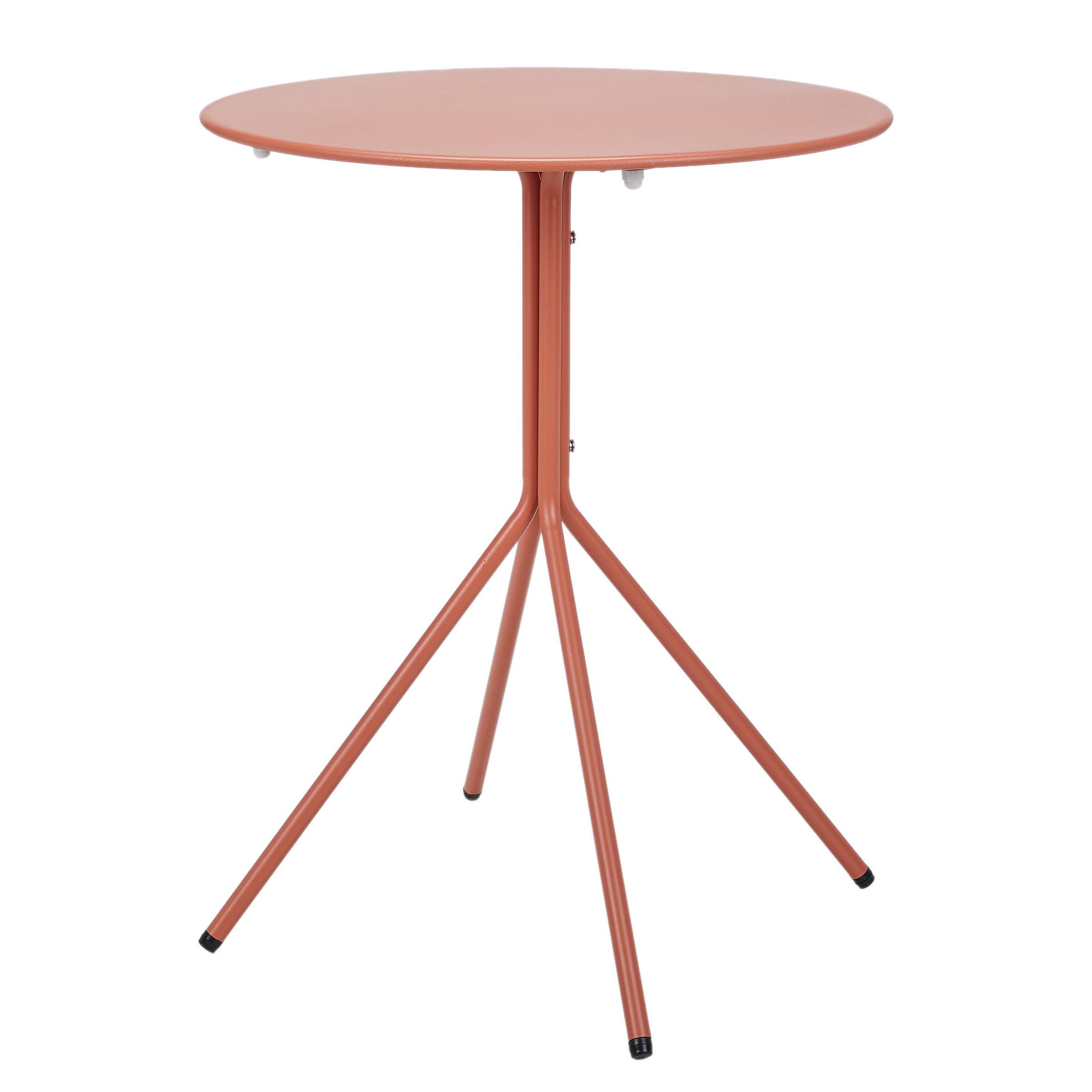 RENDEZVOUS Bistro Table Steel Orange Red Ø60 cm
