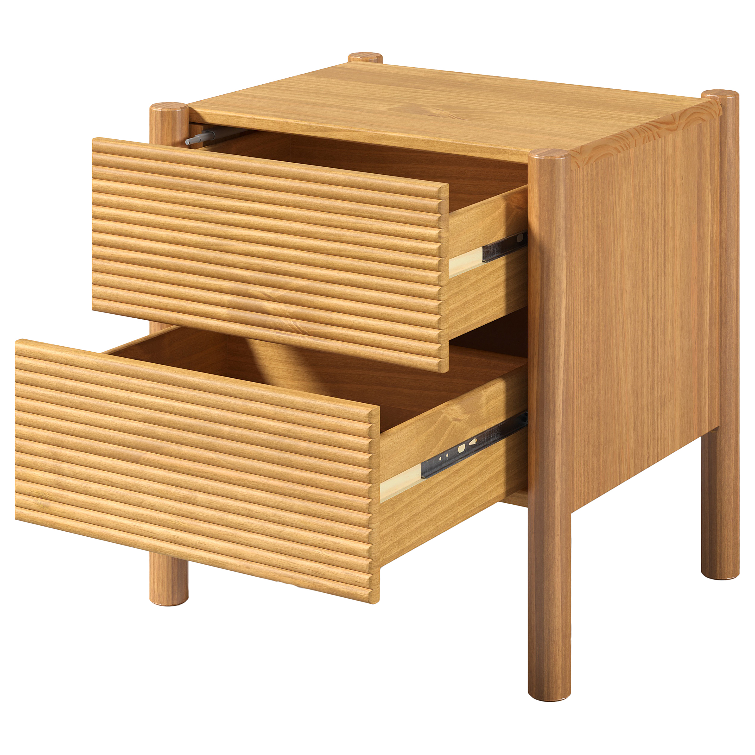 KOORE Nightstand Solid Pine Honey