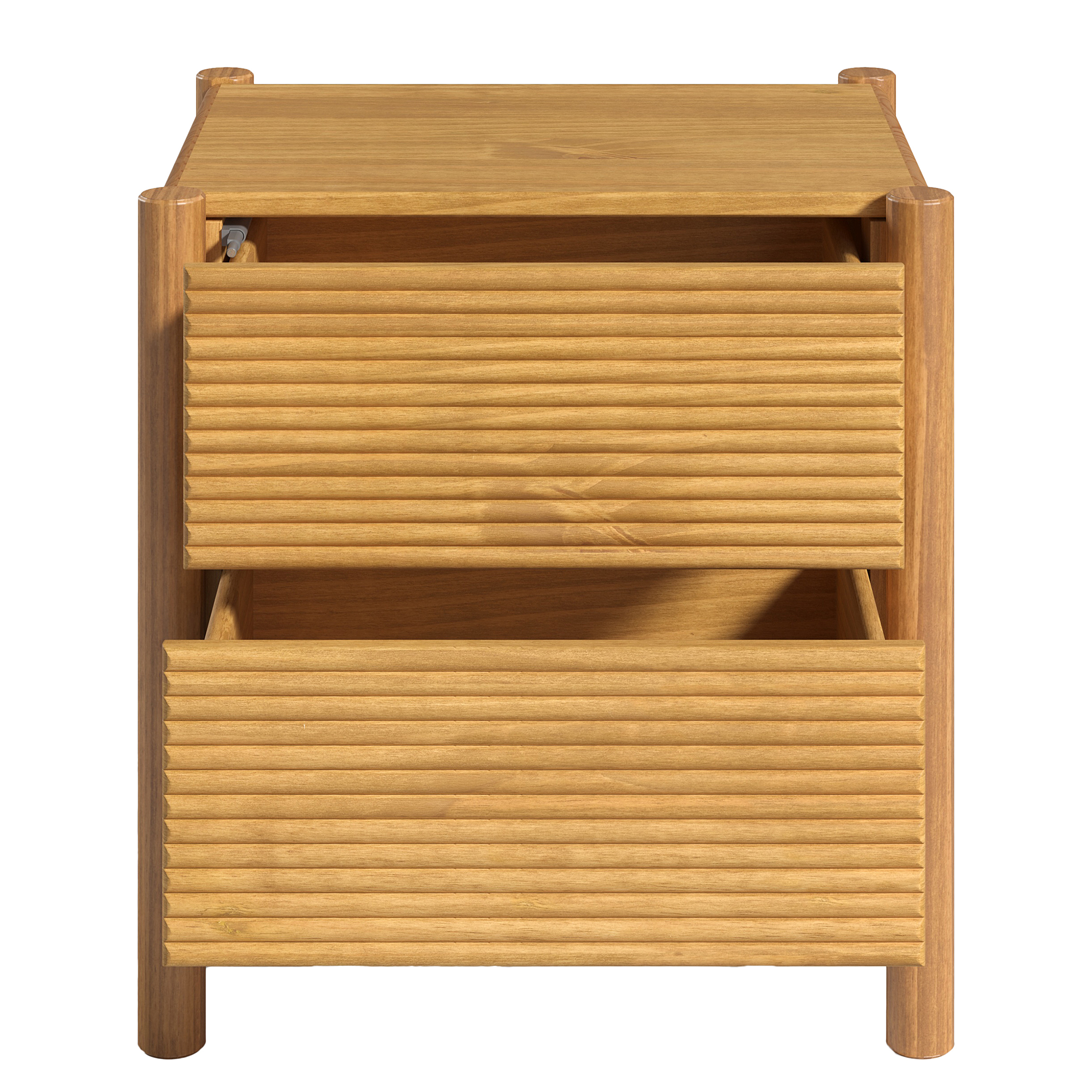 KOORE Nightstand Solid Pine Honey