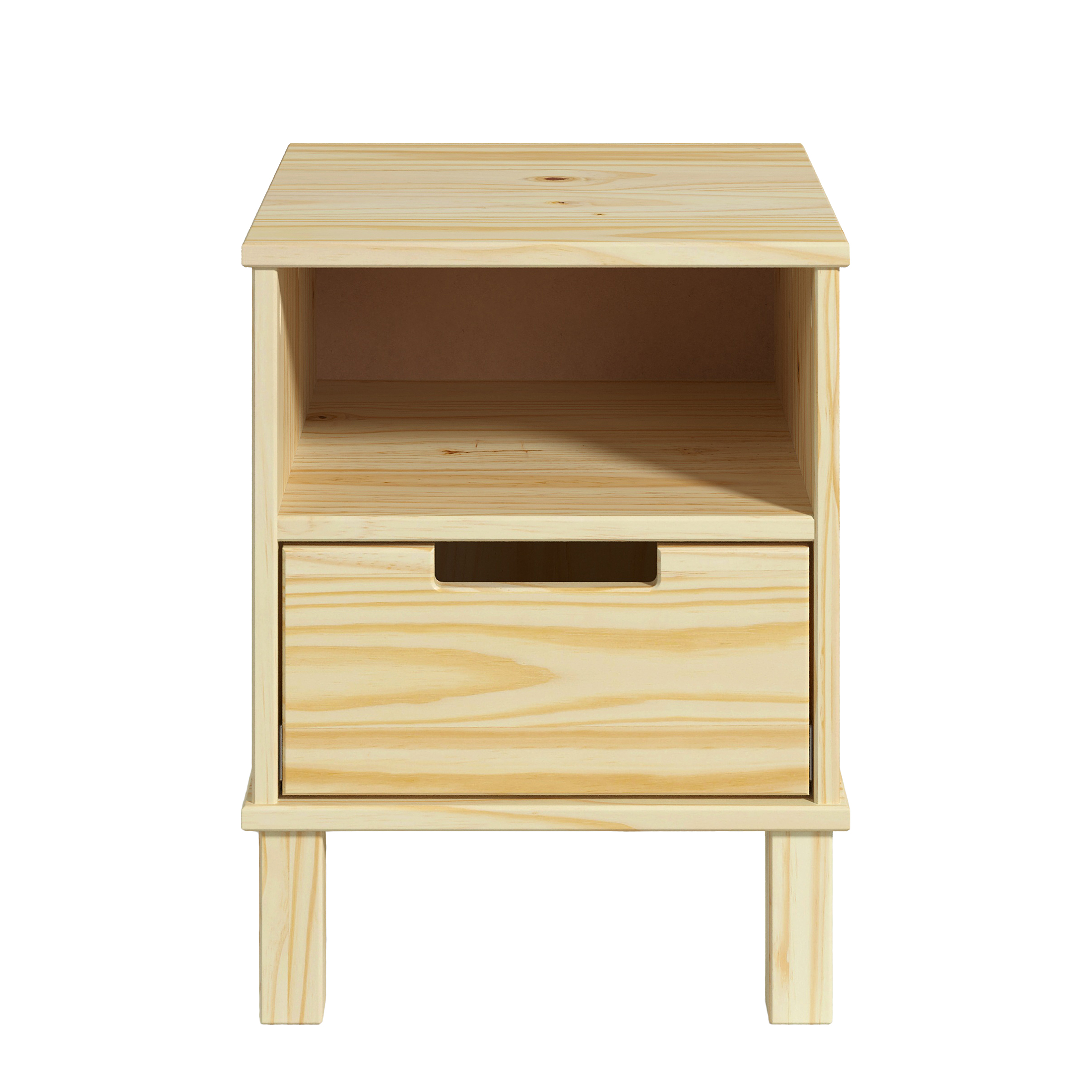 HAIYO Nightstand Solid Pine