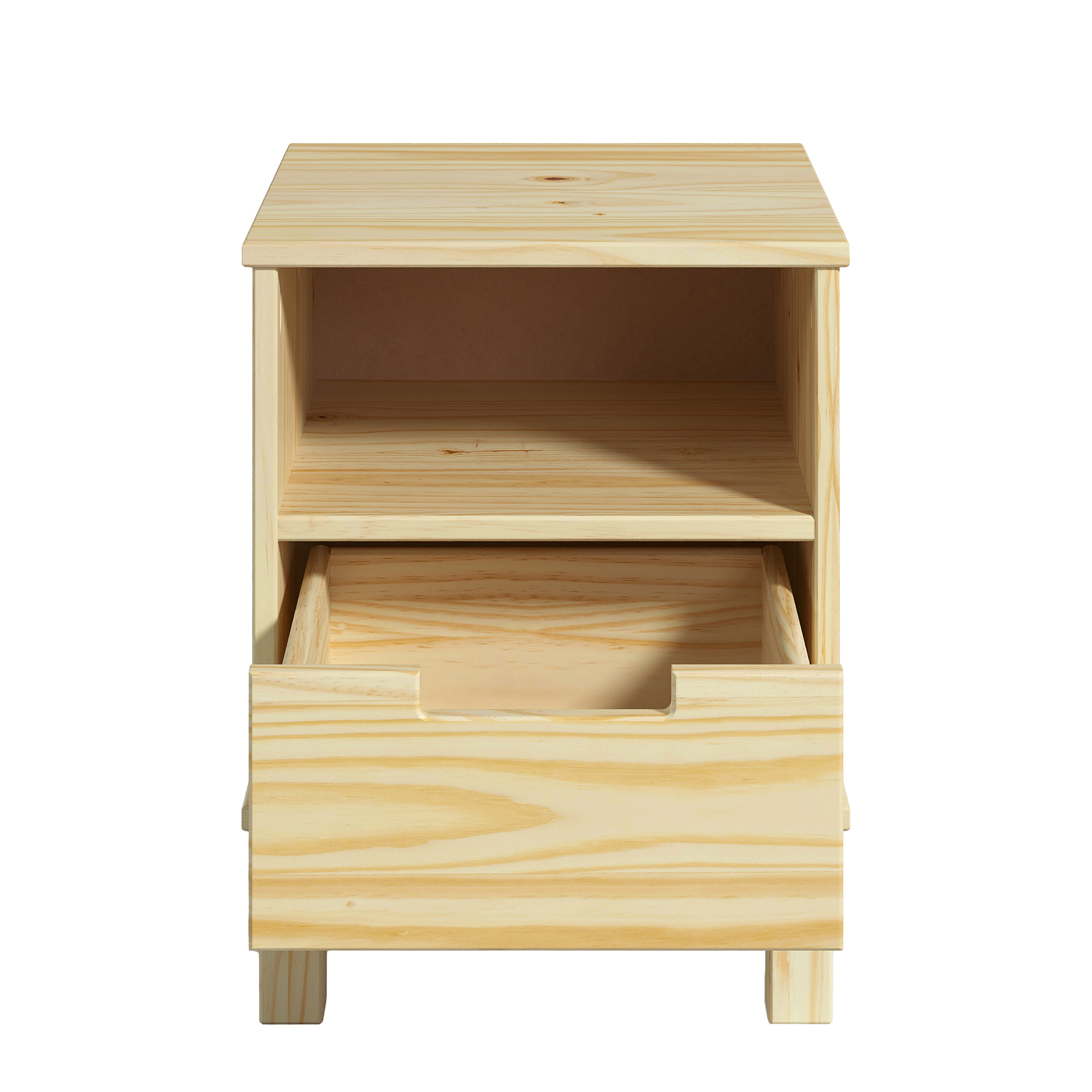 HAIYO Nightstand Solid Pine