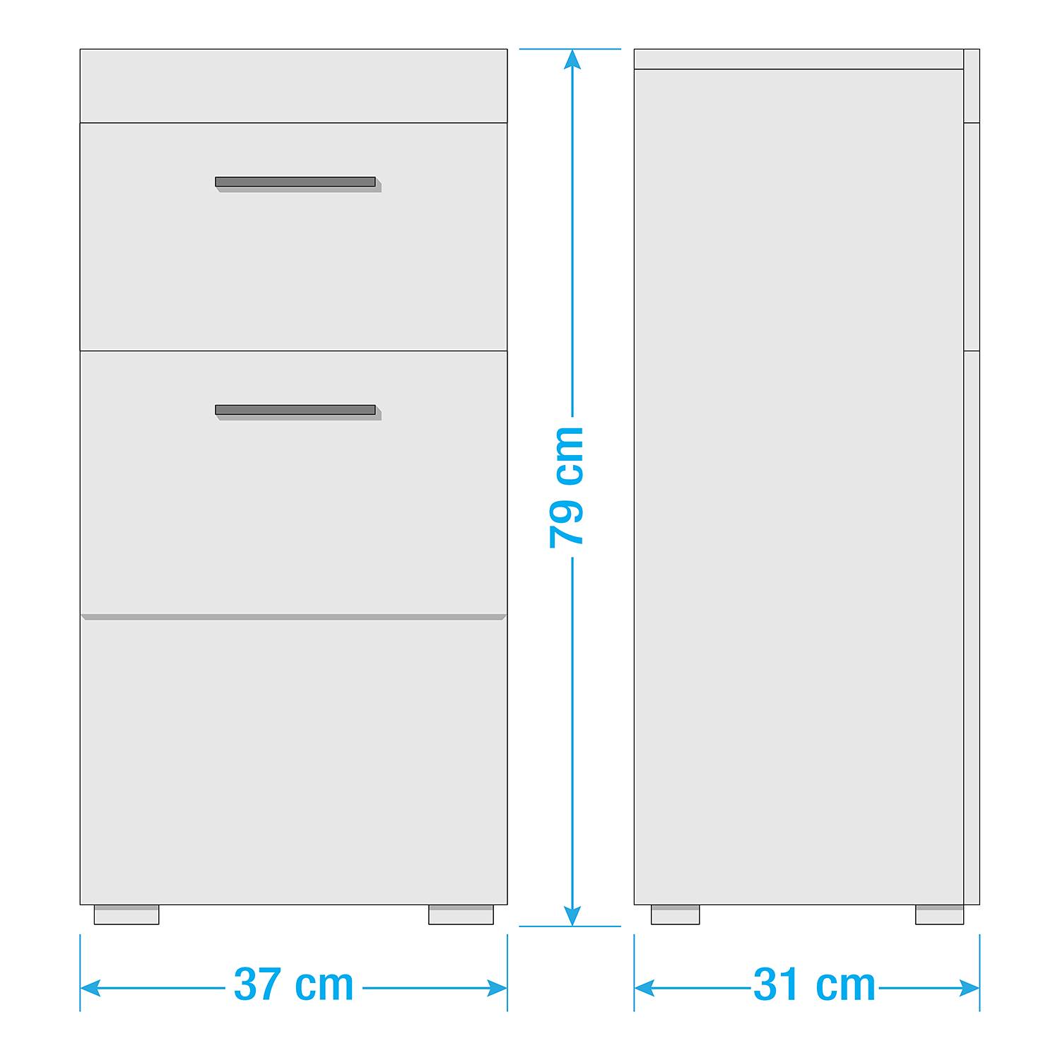Amanda Base Cabinet High Gloss White