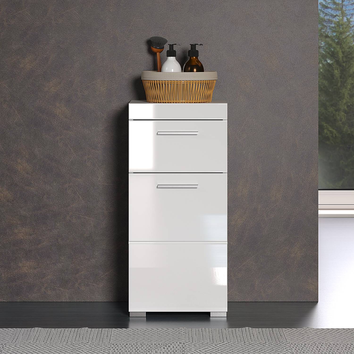 Amanda Base Cabinet High Gloss White