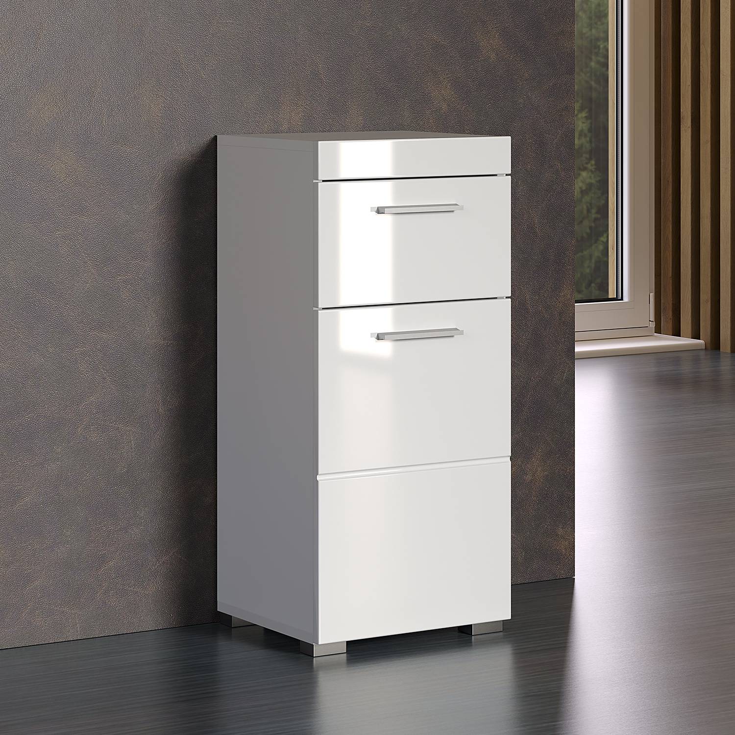 Amanda Base Cabinet High Gloss White