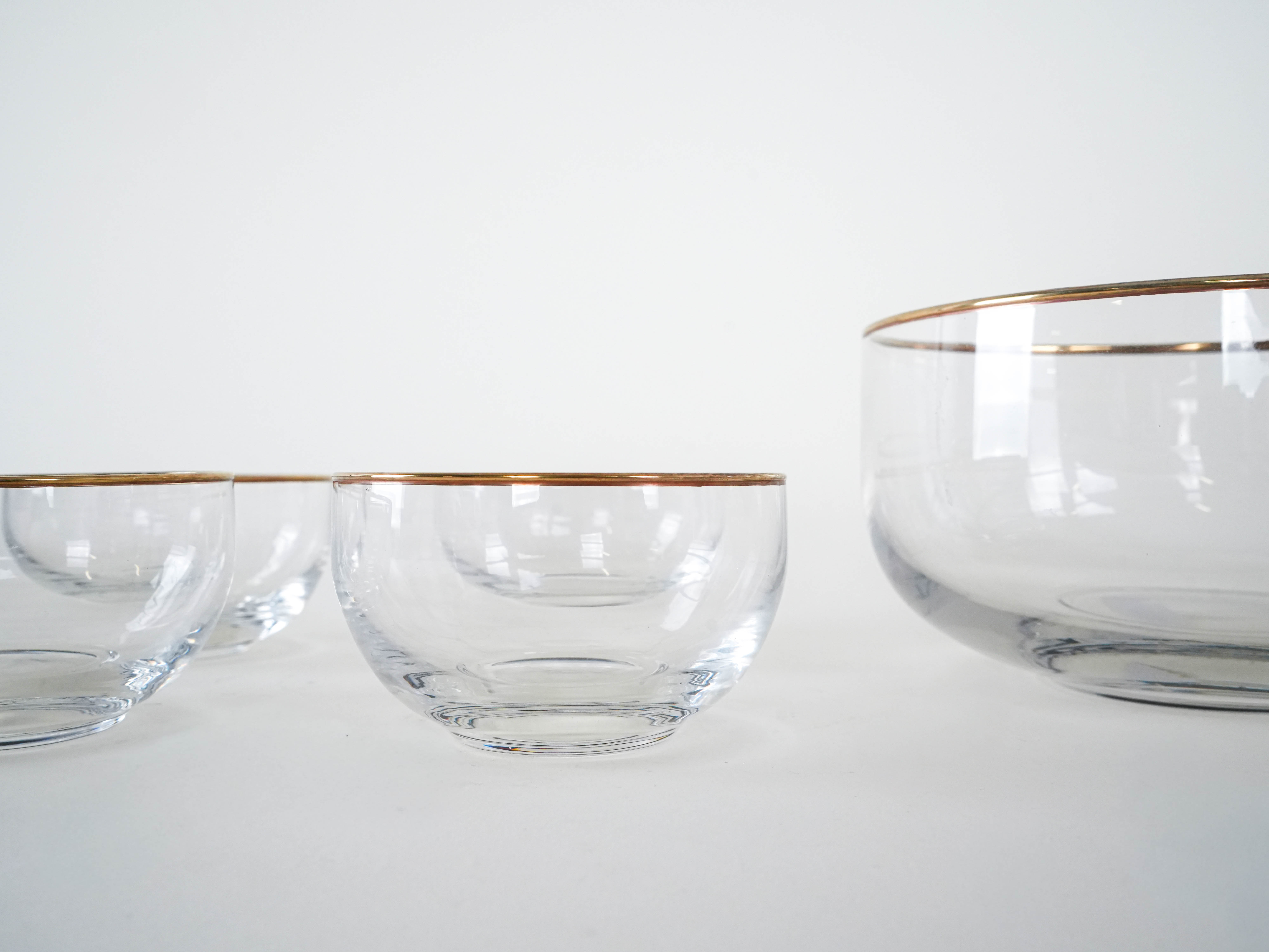 Glasservier-Set 1970er Jahre