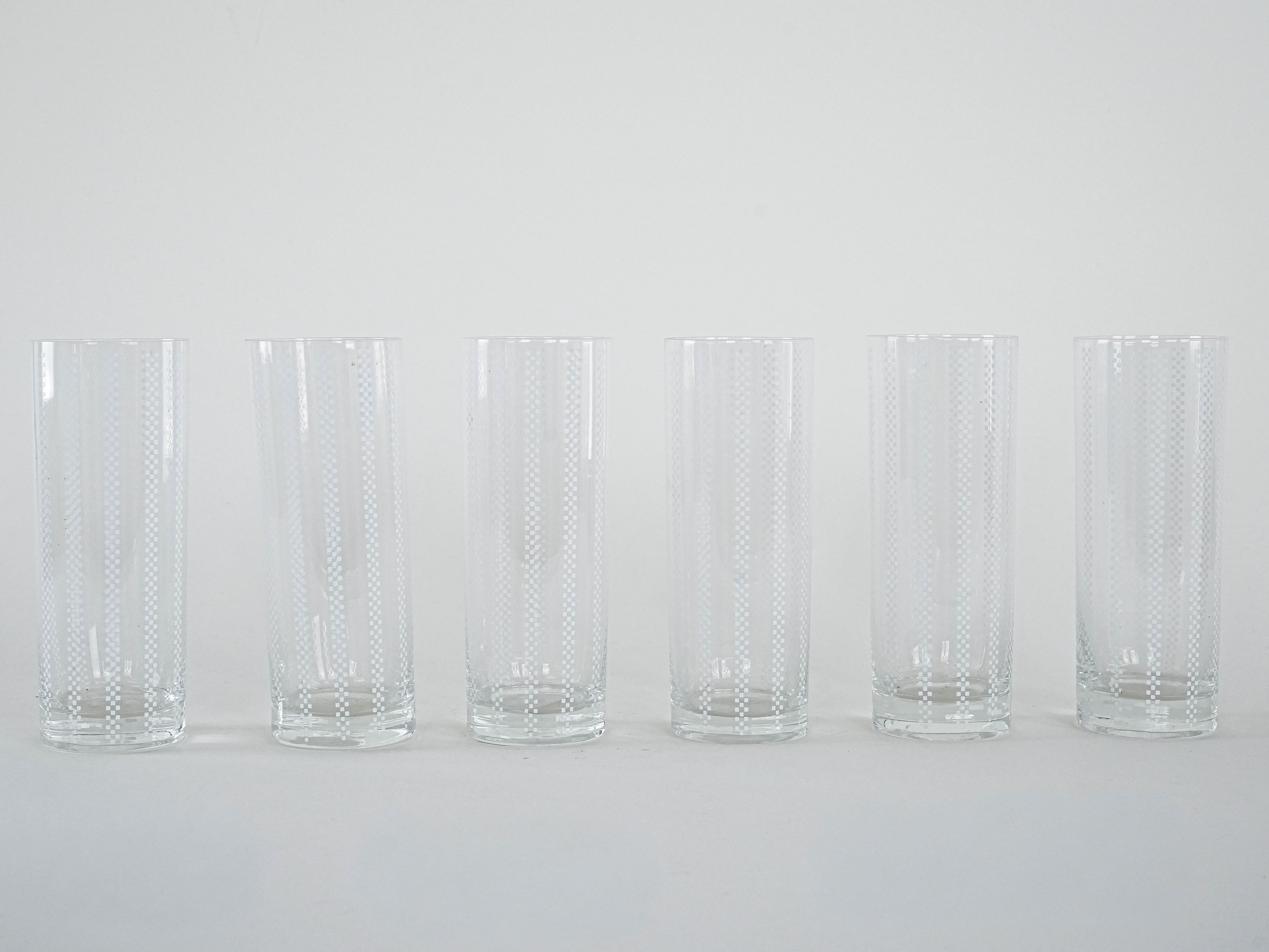Gläser 6er-Set Transparent 1960er Jahre
