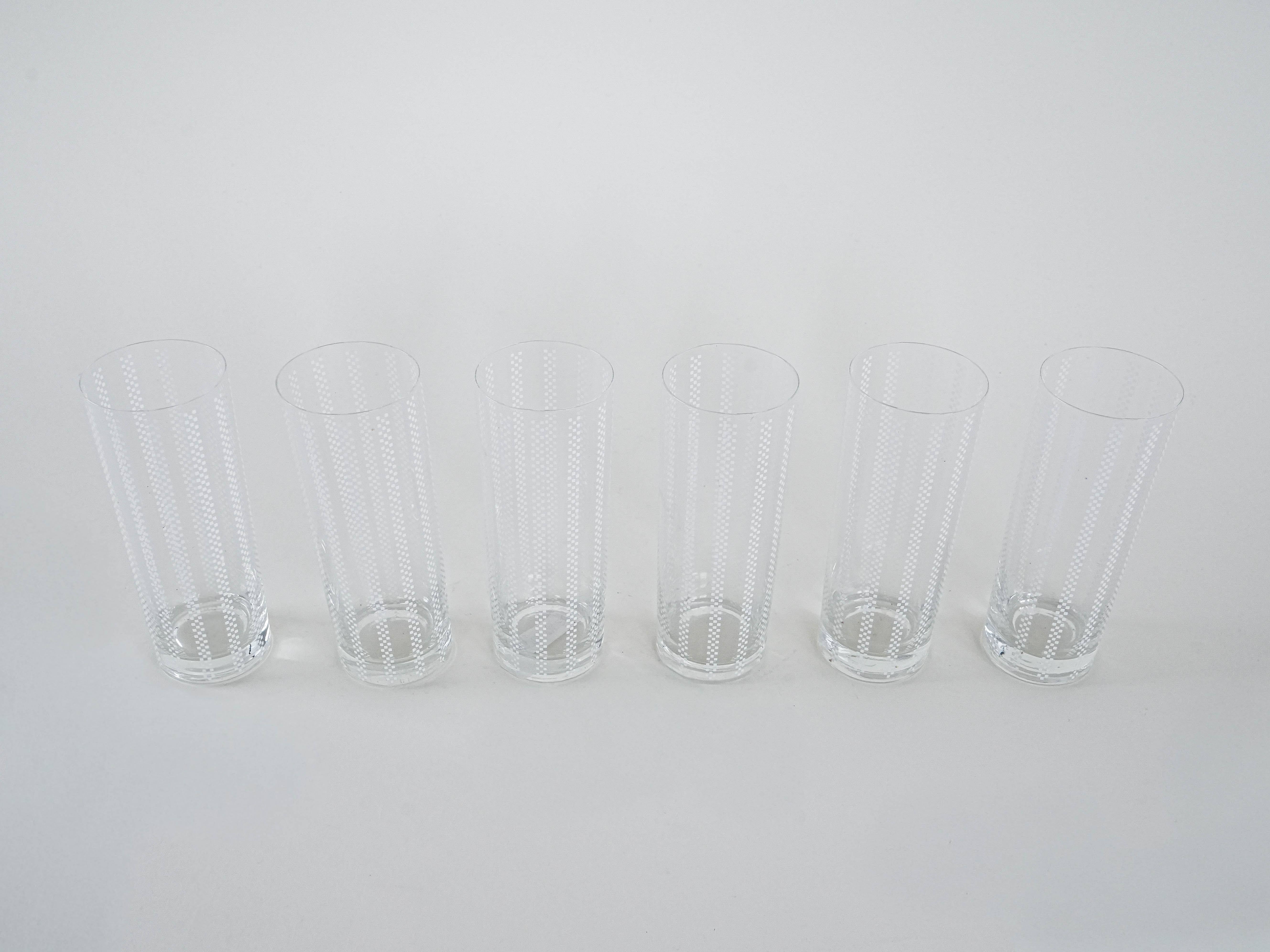 Gläser 6er-Set Transparent 1960er Jahre