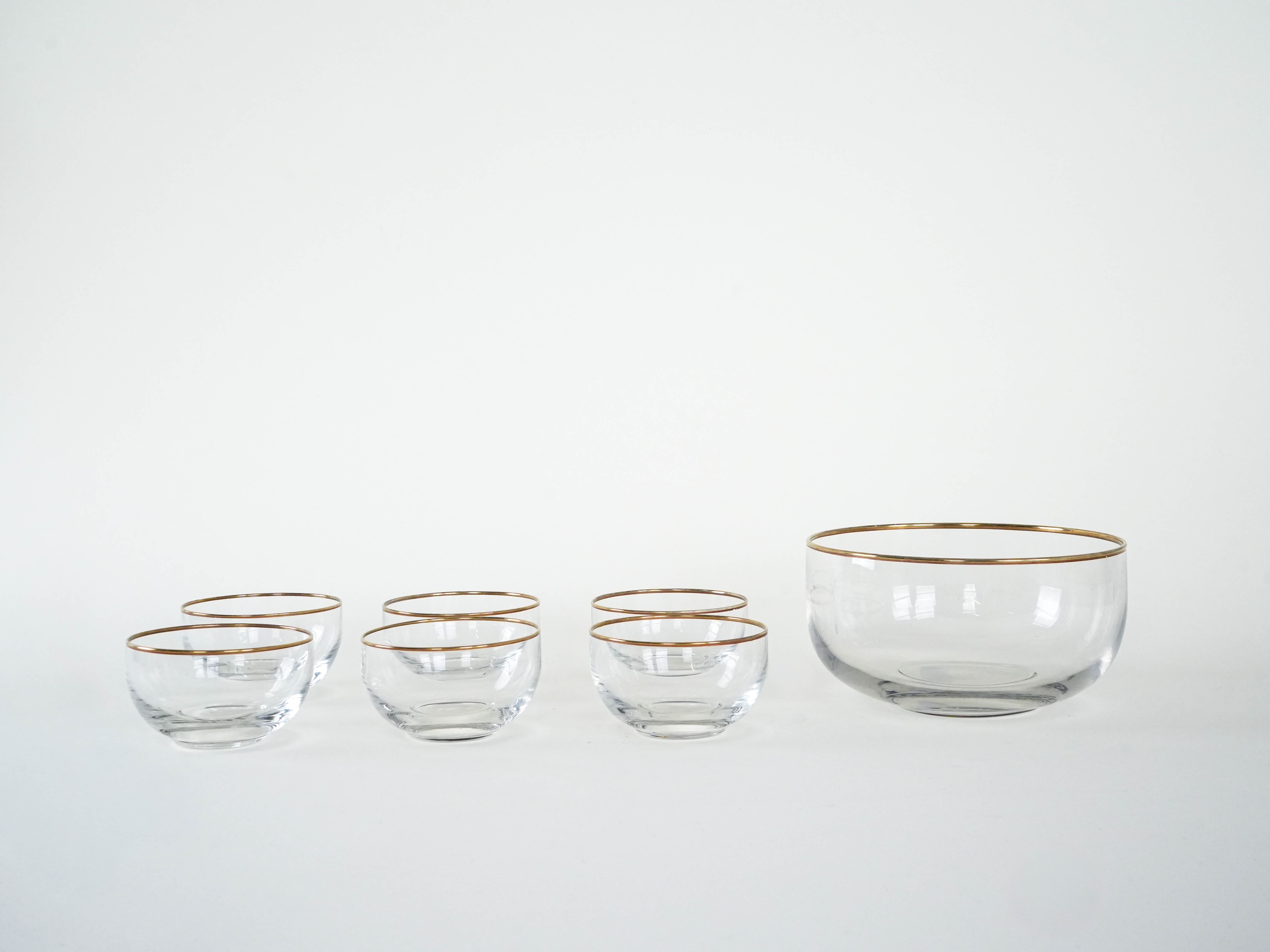 Glasservier-Set 1970er Jahre