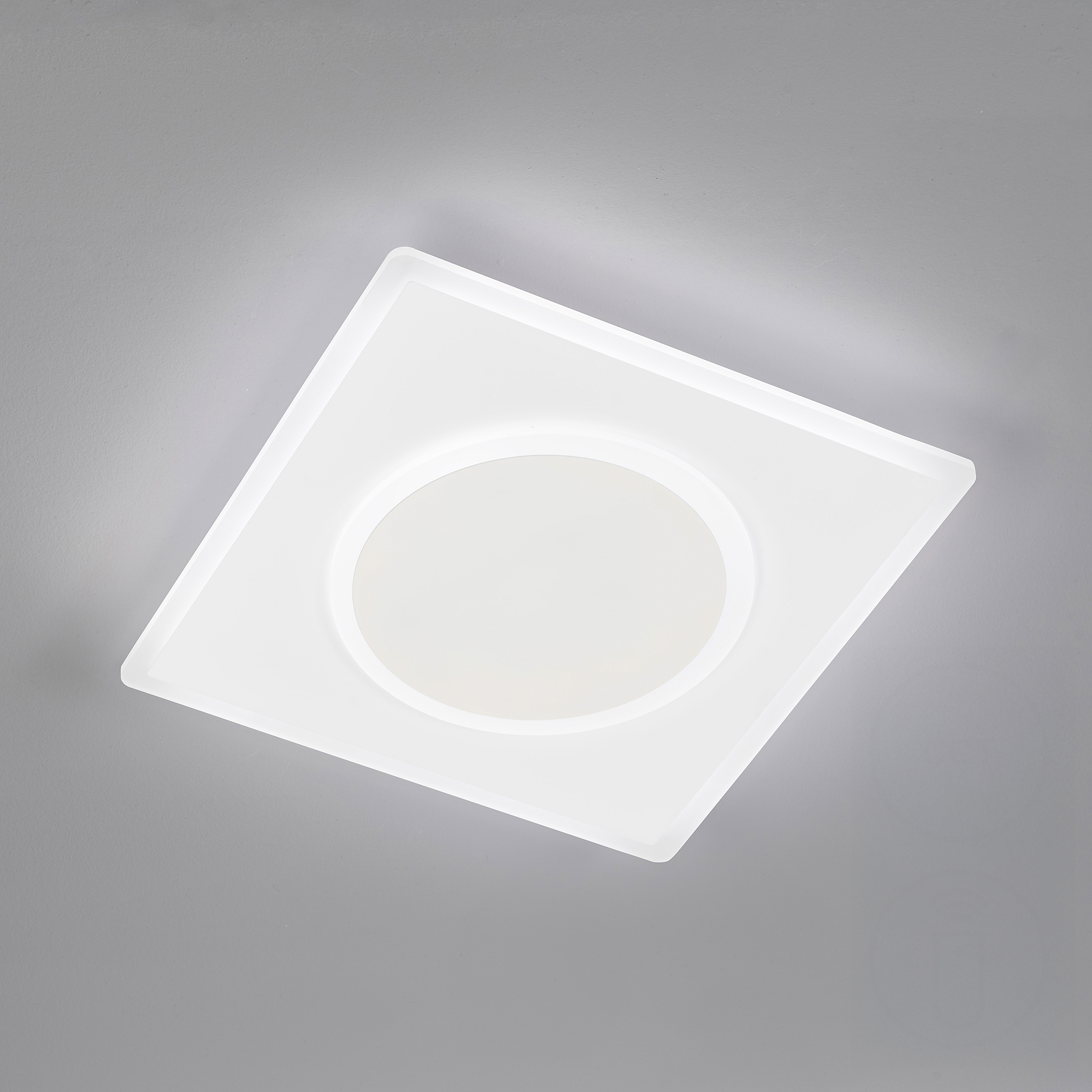 1-Flammig Bisi LED-Deckenleuchte Eisen Acrylglas Weiß