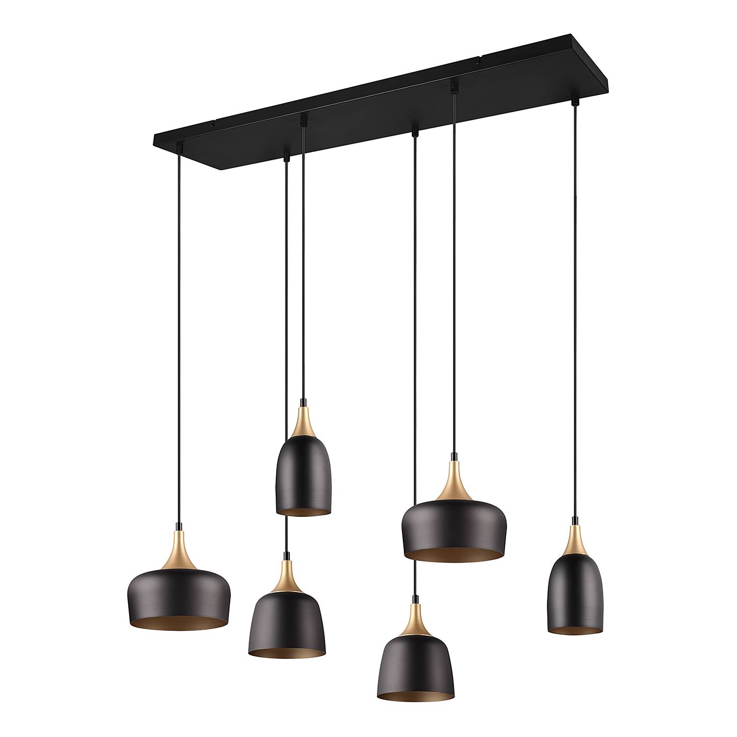 6-Flammig Chiraz Pendelleuchte  Eisen