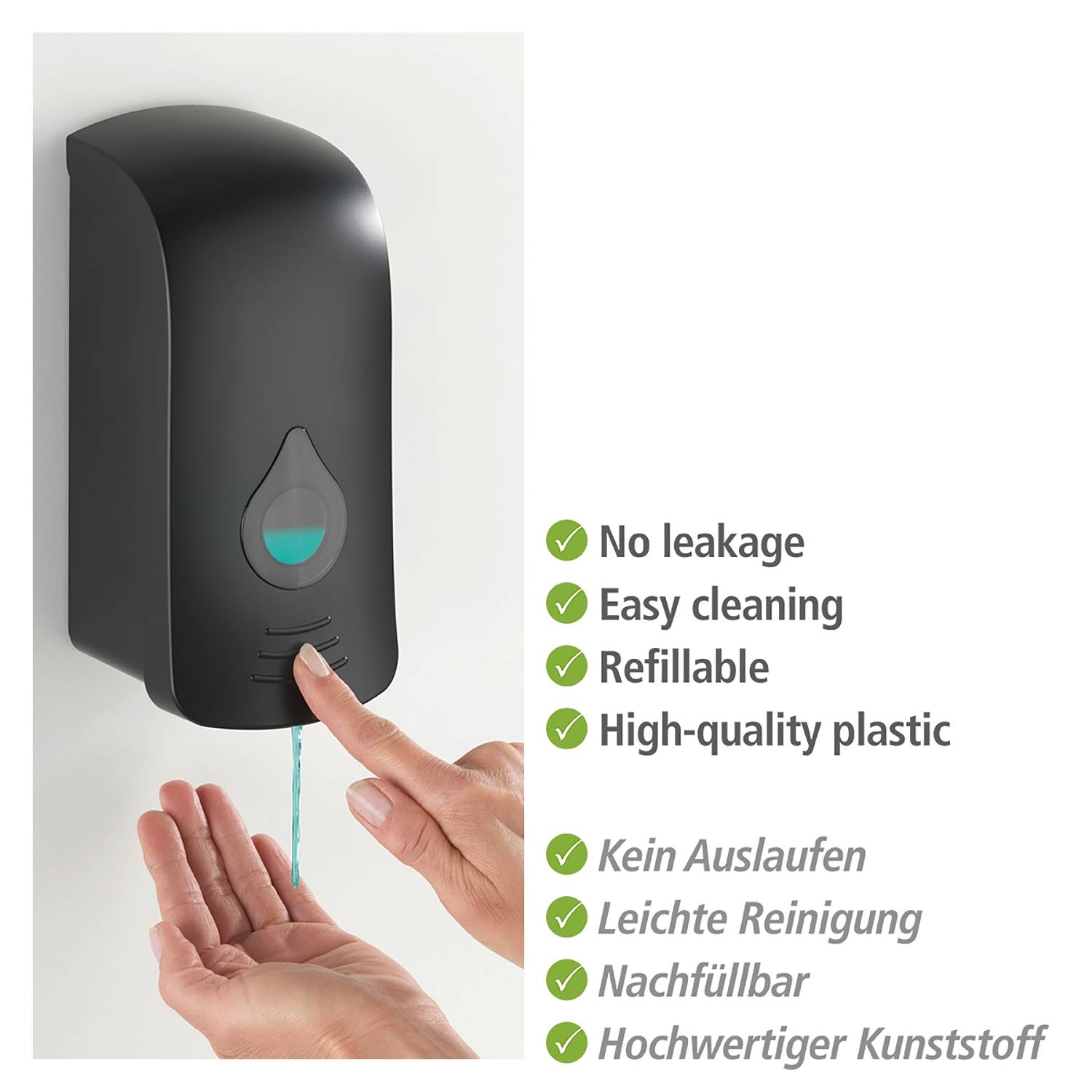 Ranera Desinfektionsmittelspender ABS Schwarz