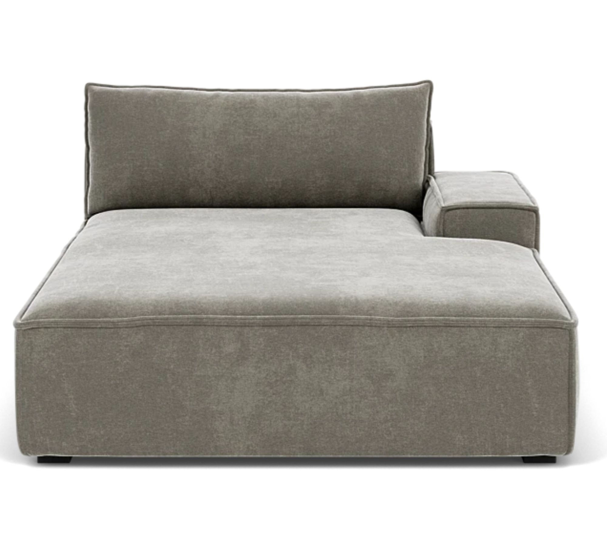 Daphne 1-Seater Chaise Longue Right Planet Grey Green
