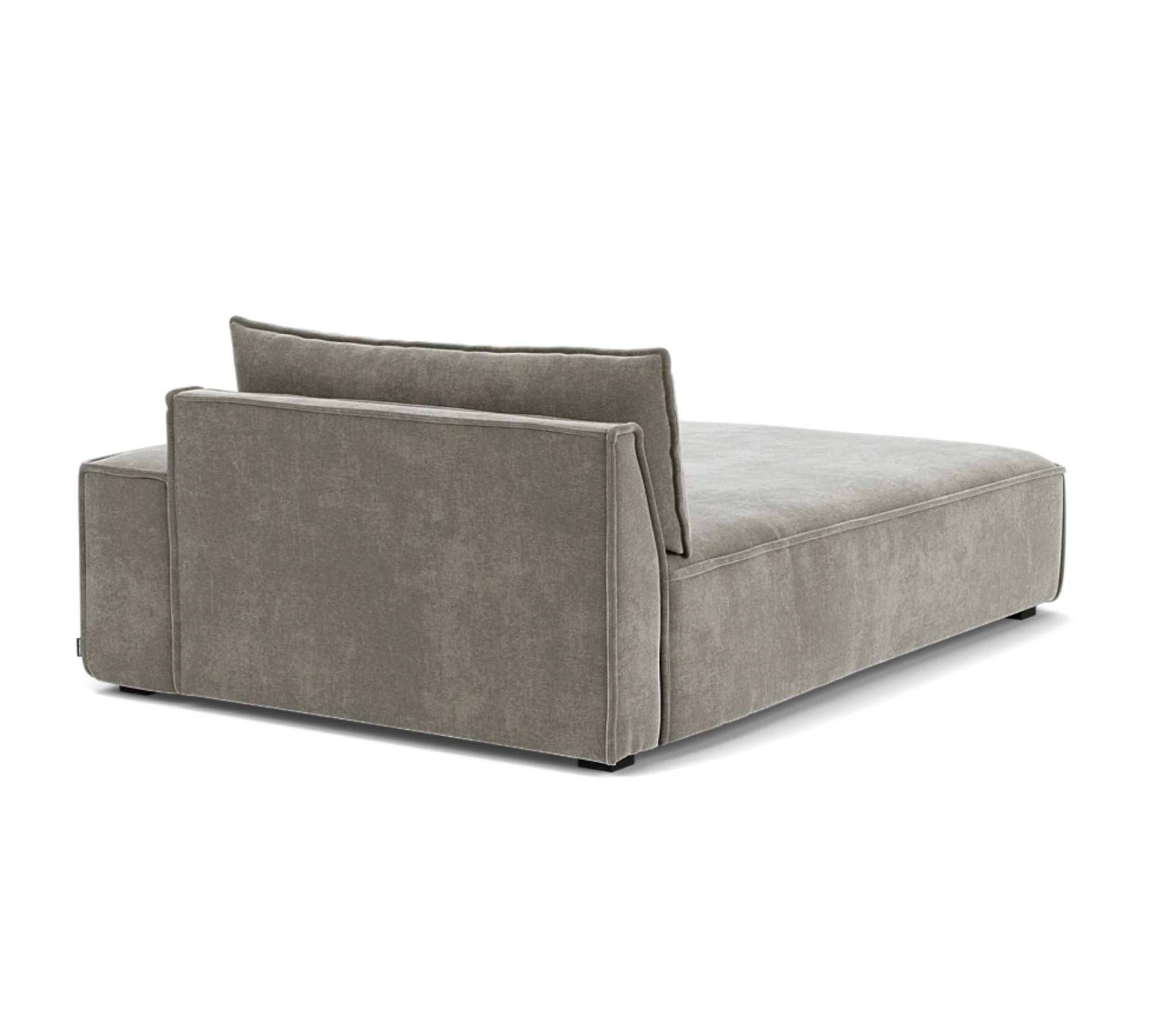 Daphne 1-Seater Chaise Longue Right Planet Grey Green