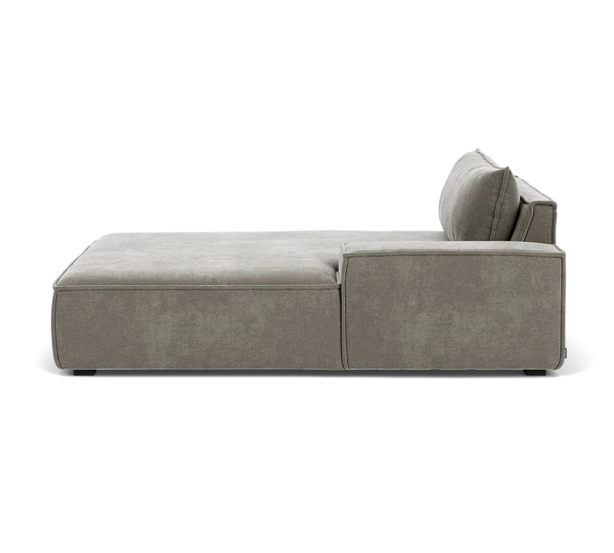Daphne 1-Seater Chaise Longue Right Planet Grey Green